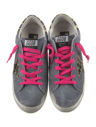 Golden Goose Suede Animal Print Sneakers