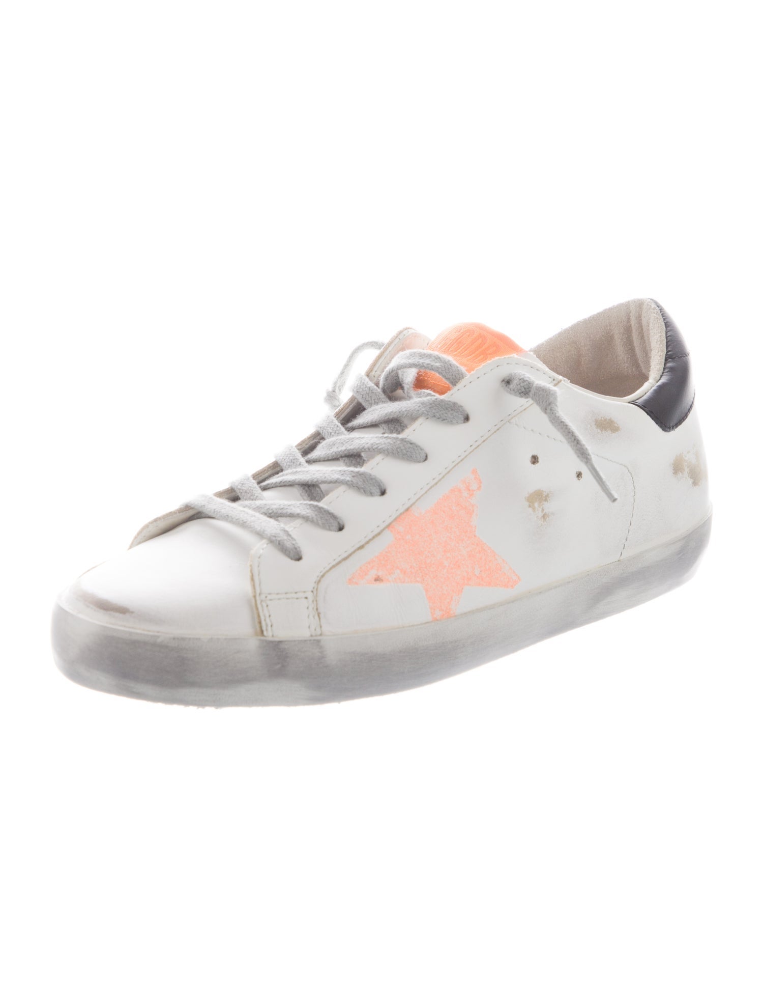 Golden Goose Leather Printed Sneakers