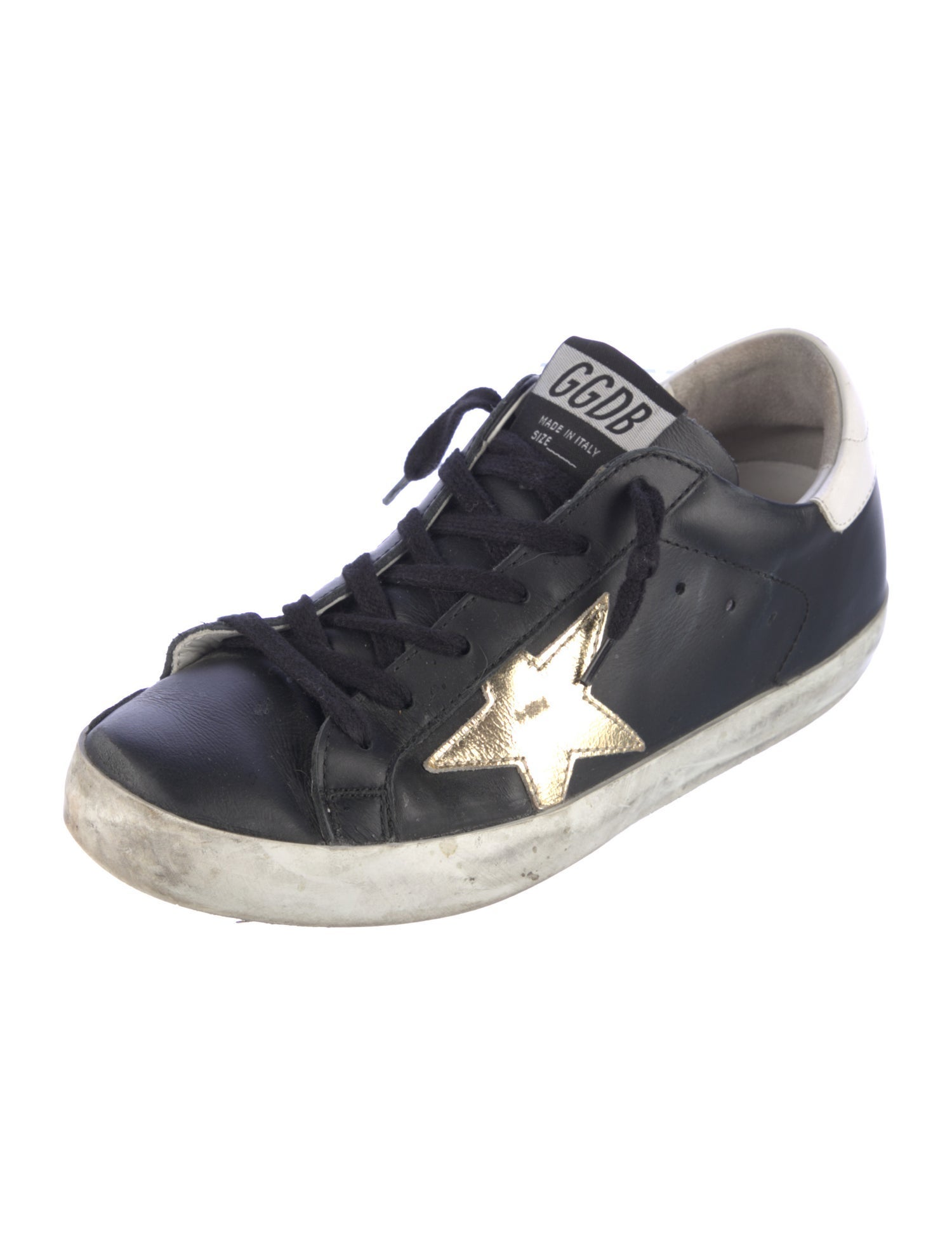 Golden Goose Leather Colorblock Pattern Sneakers