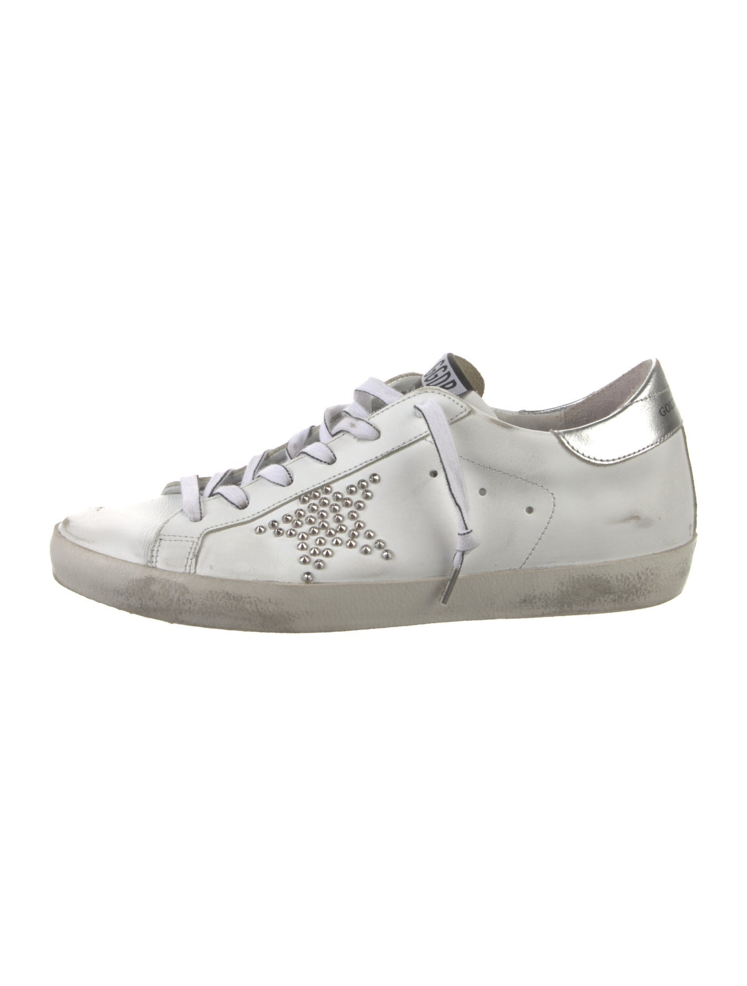 Golden Goose Leather Studded Accents Sneakers