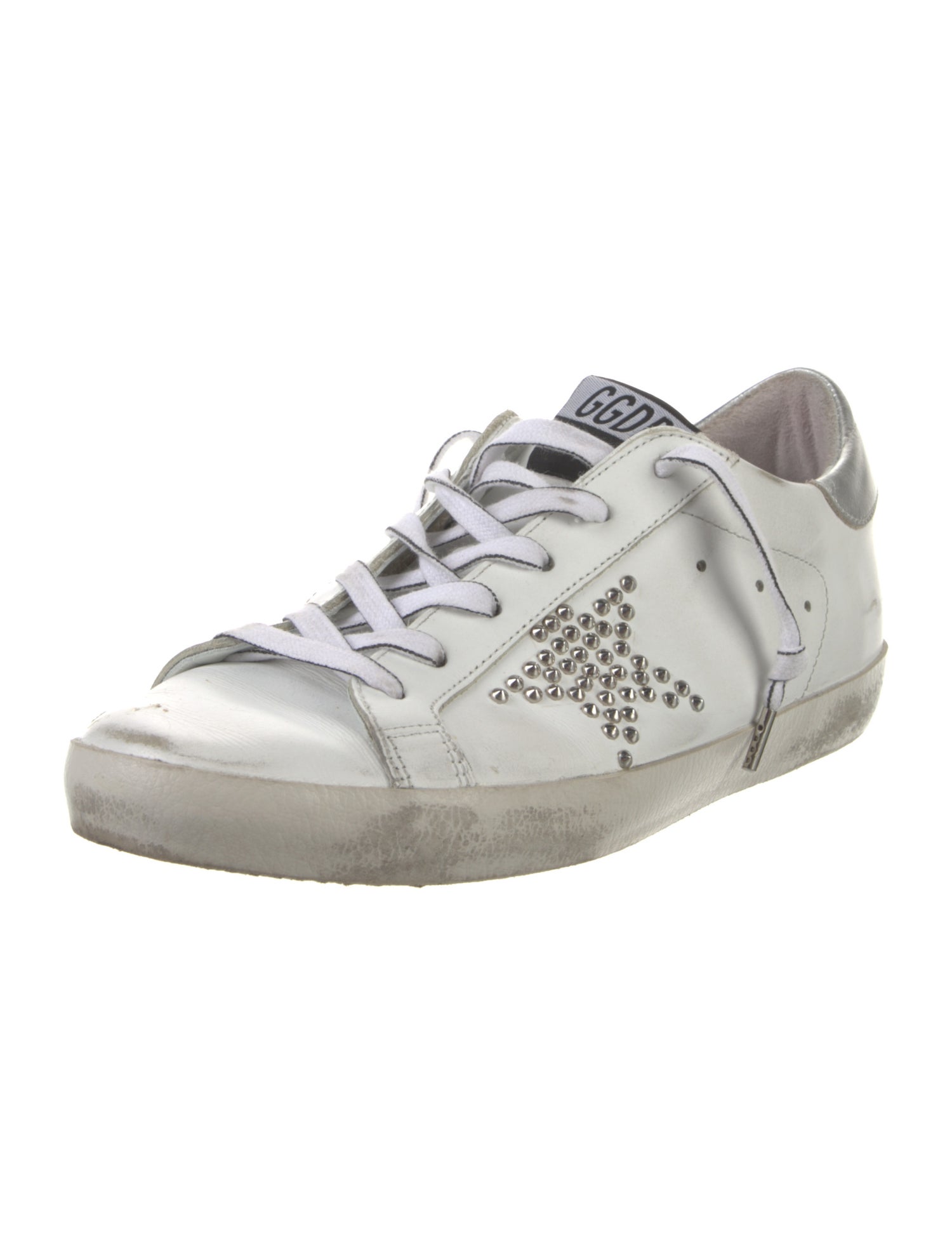 Golden Goose Leather Studded Accents Sneakers