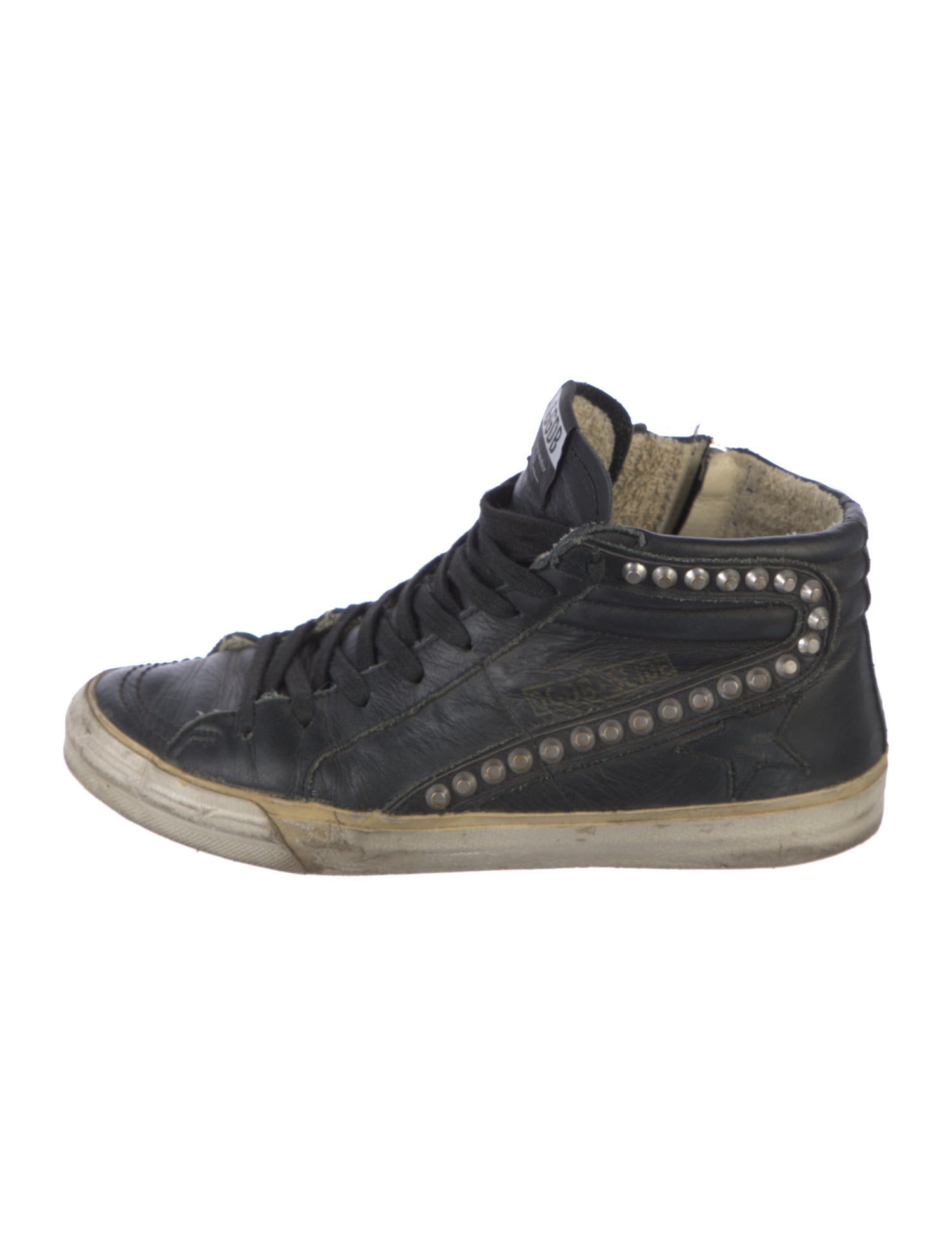 Golden Goose Leather Distressed Accents Sneakers