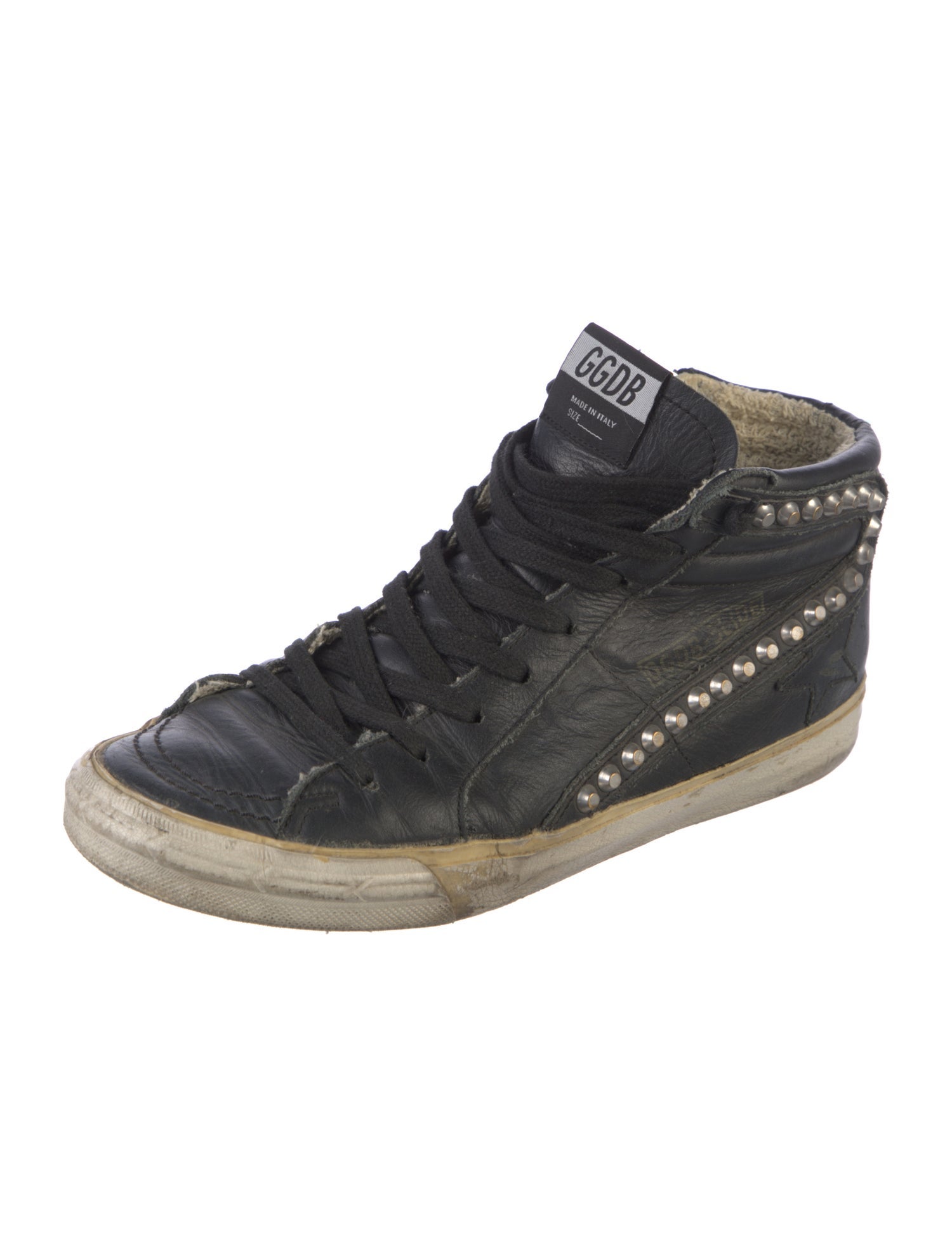 Golden Goose Leather Distressed Accents Sneakers