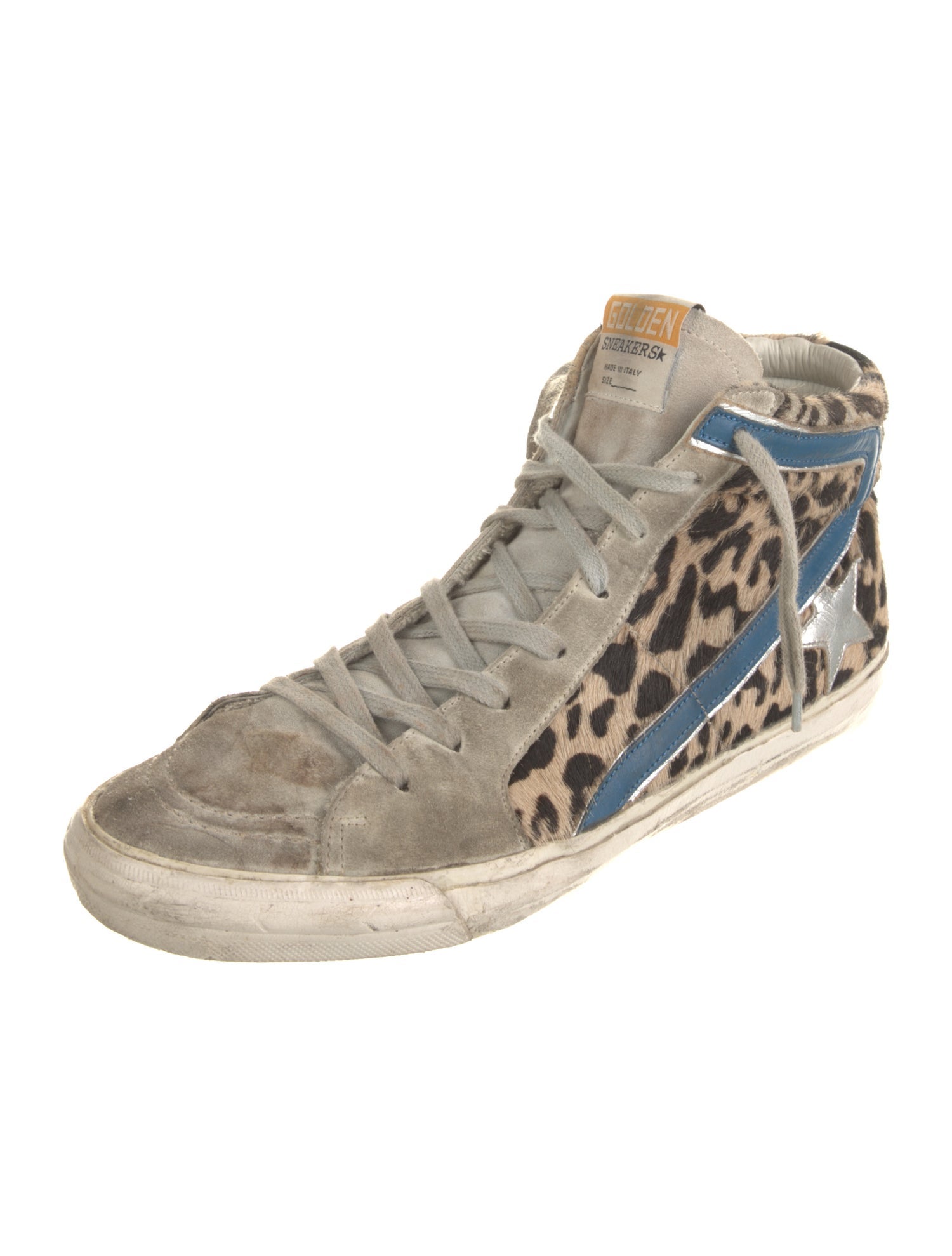 Golden Goose Ponyhair Animal Print Sneakers