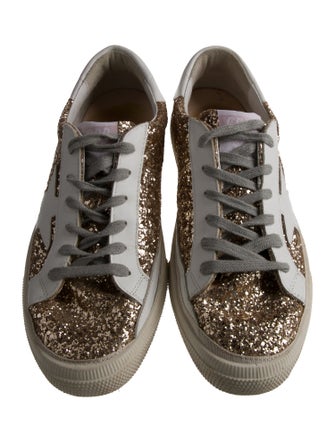 Golden Goose Glitter Printed Sneakers