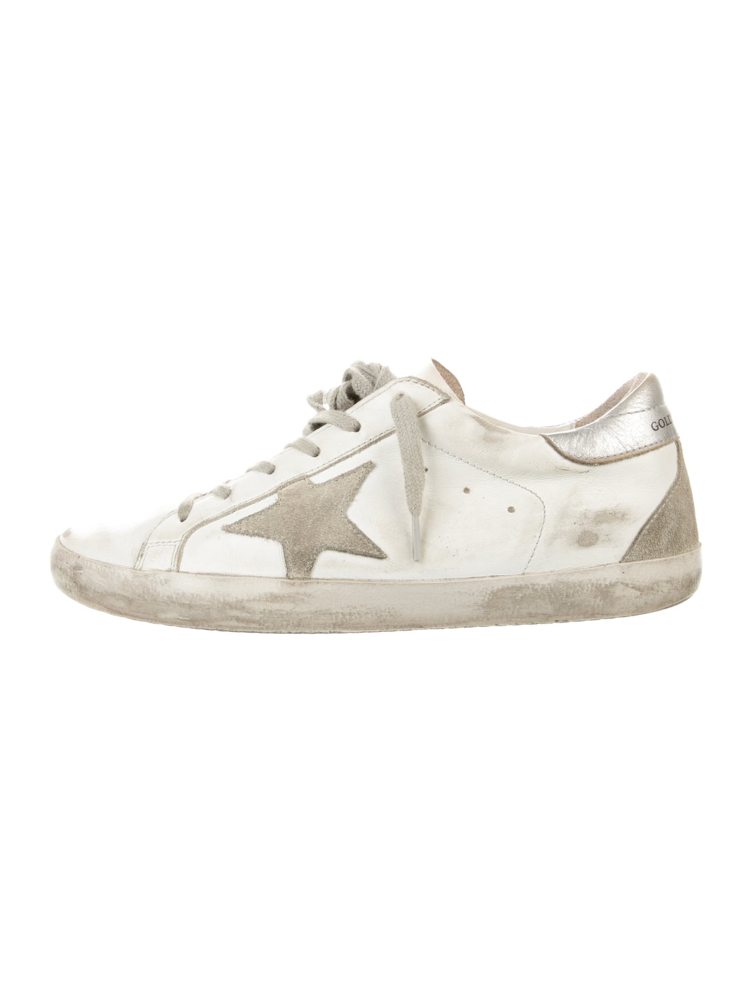 Golden Goose Leather Distressed Accents Sneakers