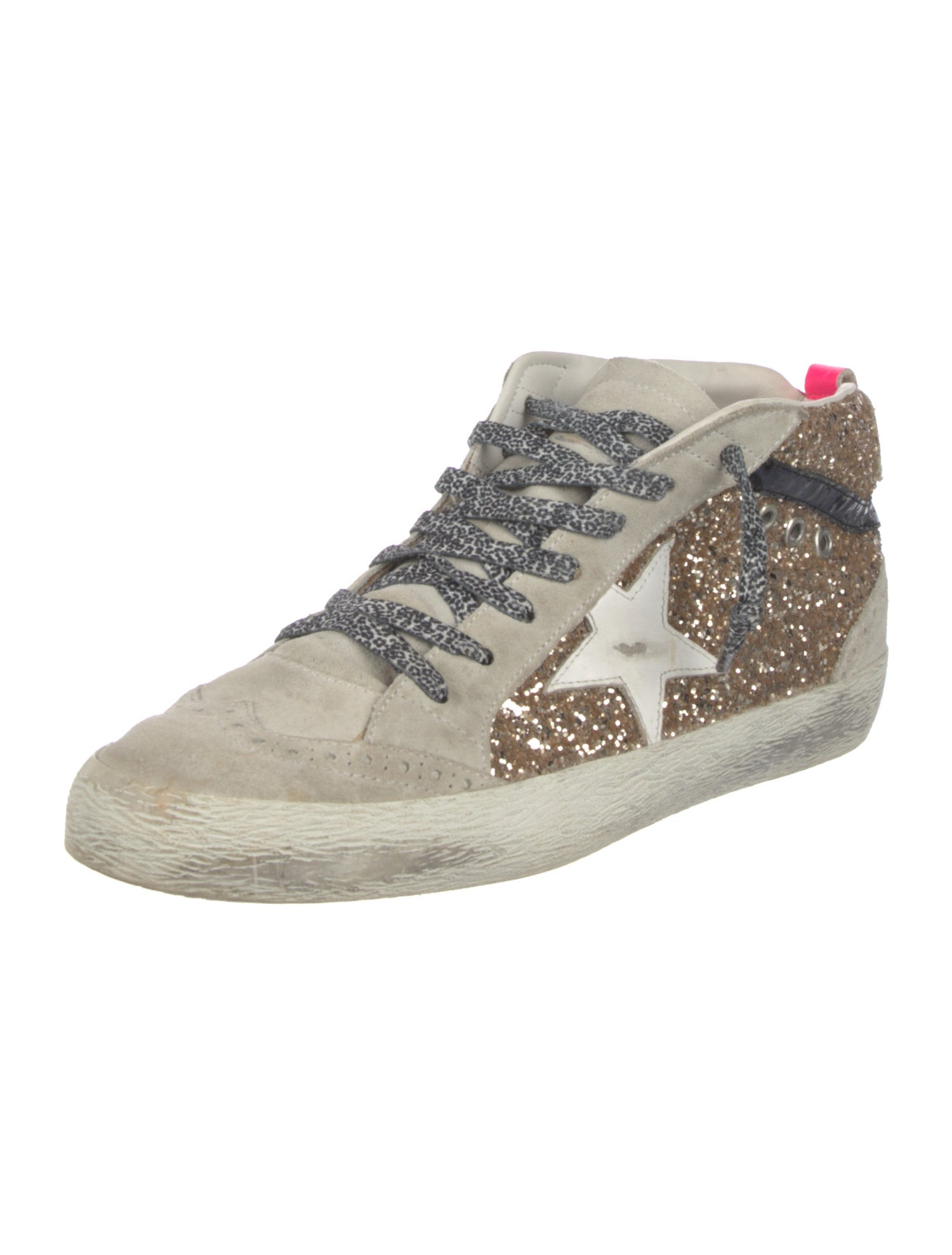 Golden Goose Glitter Printed Sneakers