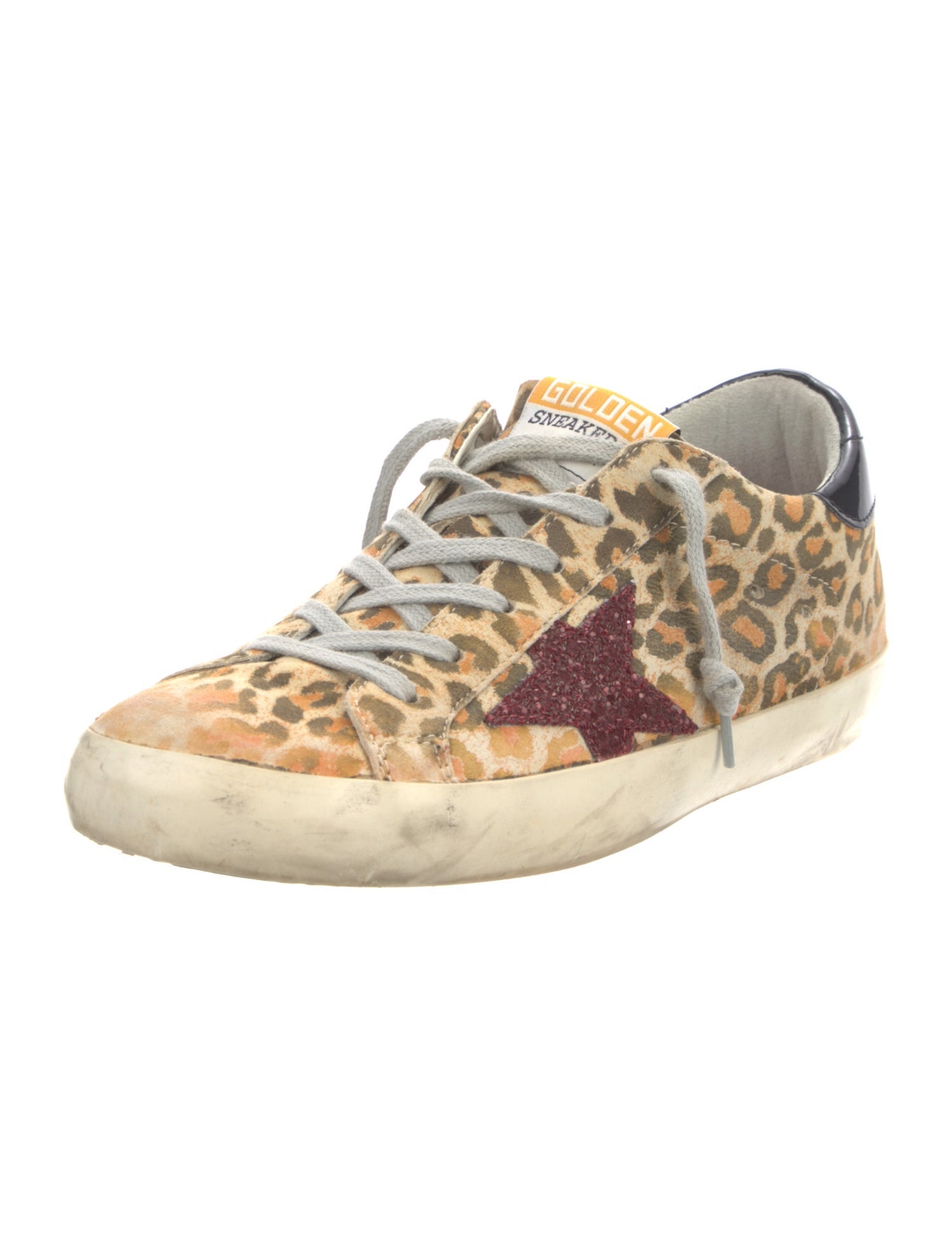 Golden Goose Suede Animal Print Sneakers