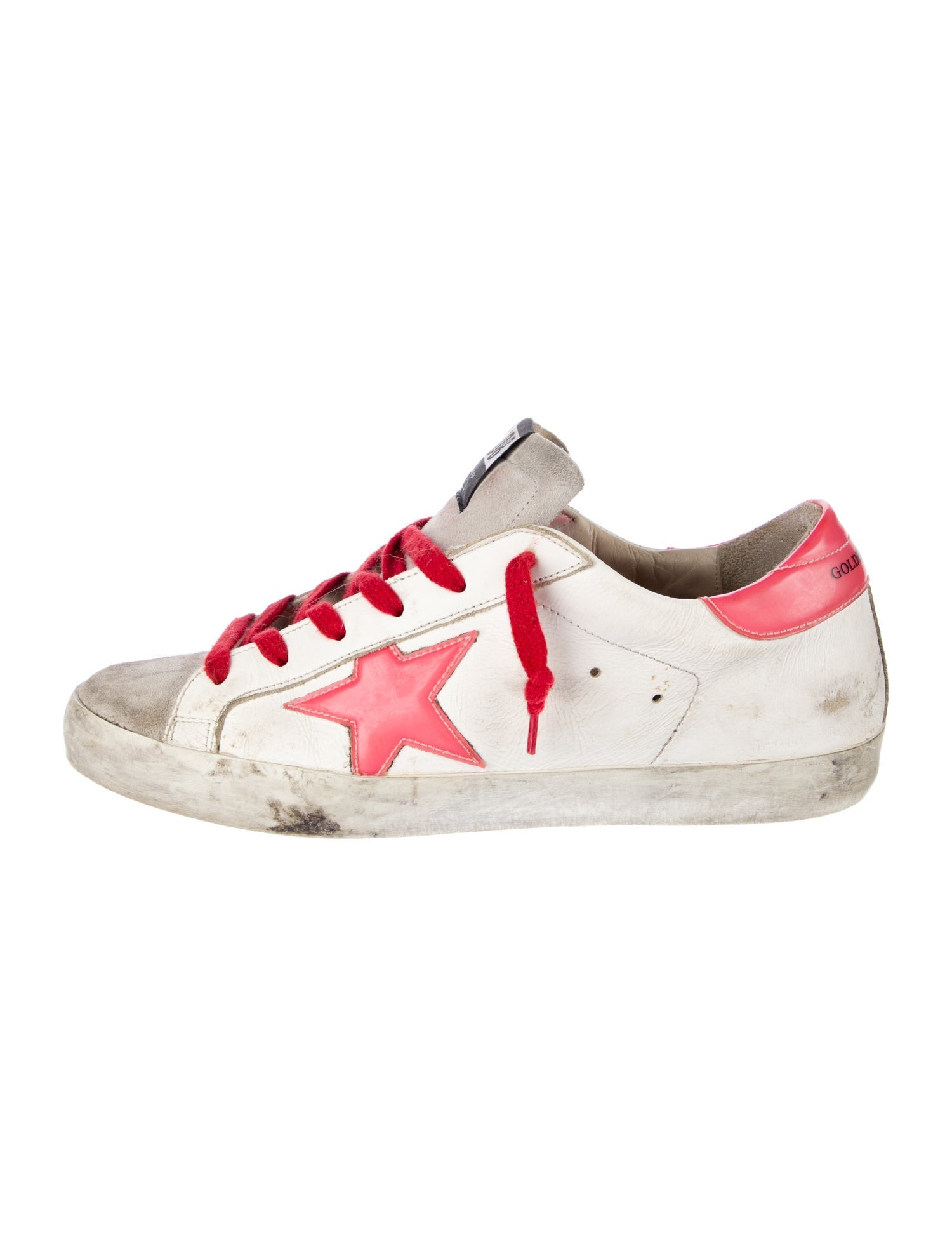 Golden Goose Leather Printed Sneakers
