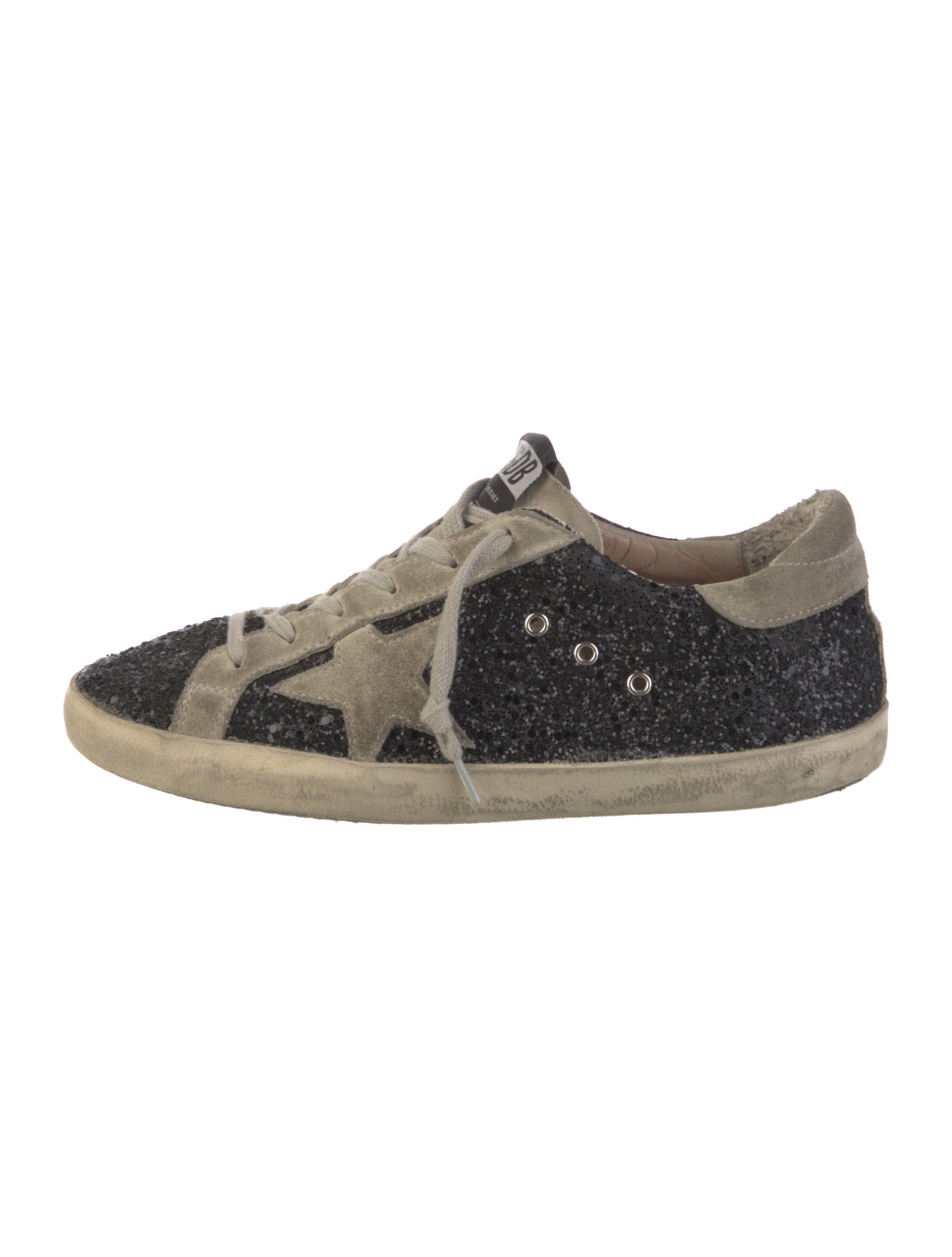 Golden Goose Glitter Printed Sneakers