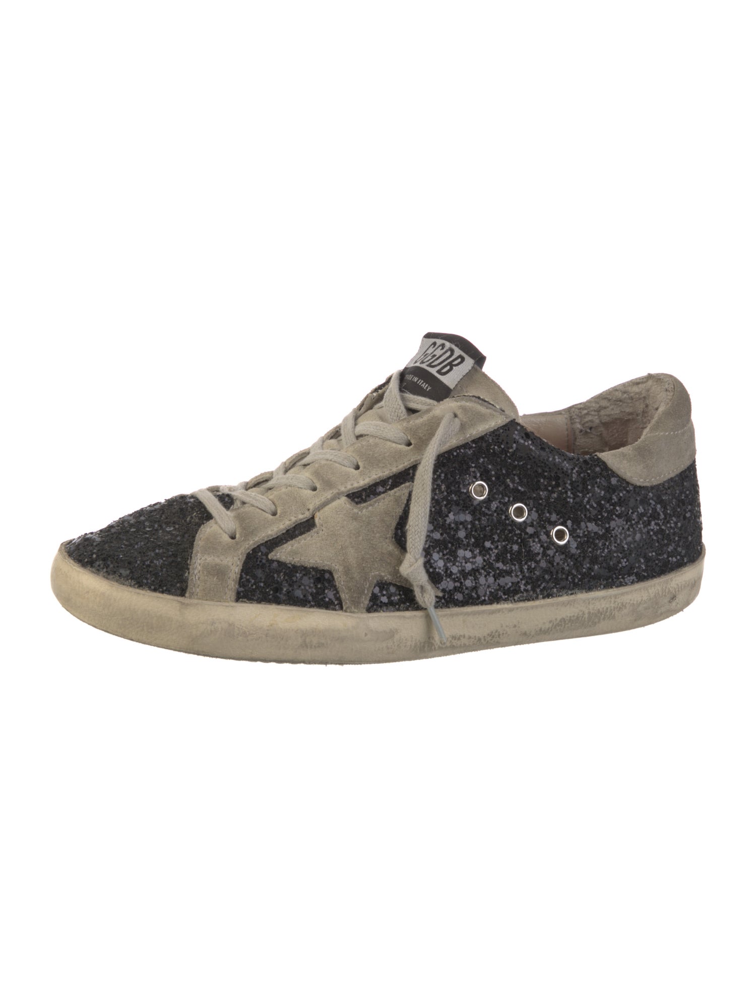 Golden Goose Glitter Printed Sneakers