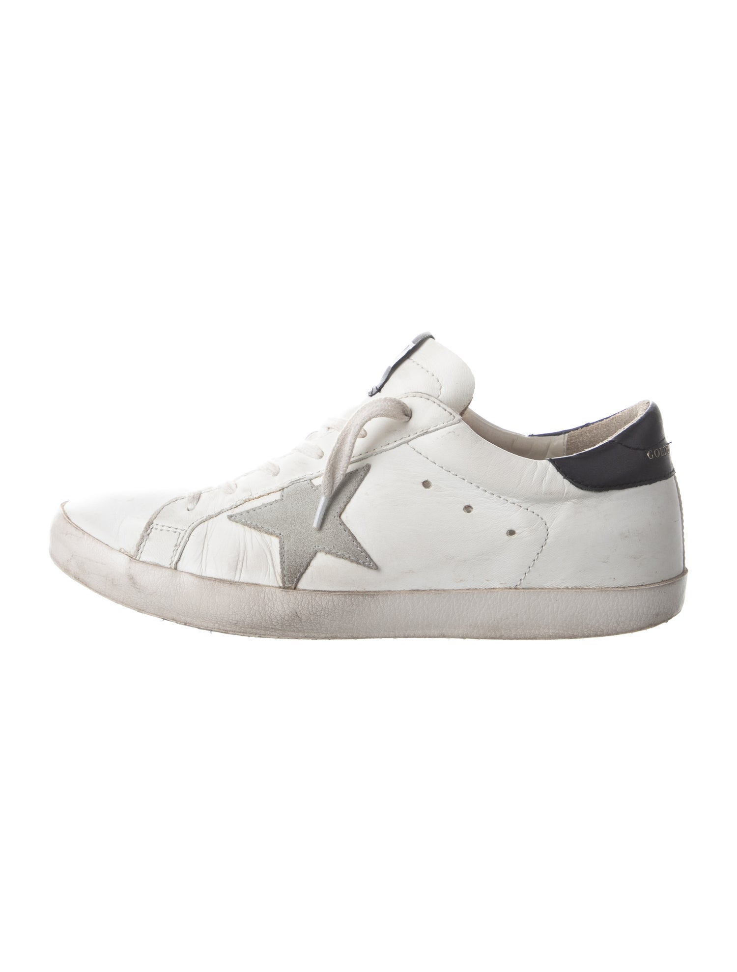 Golden Goose Leather Colorblock Pattern Sneakers