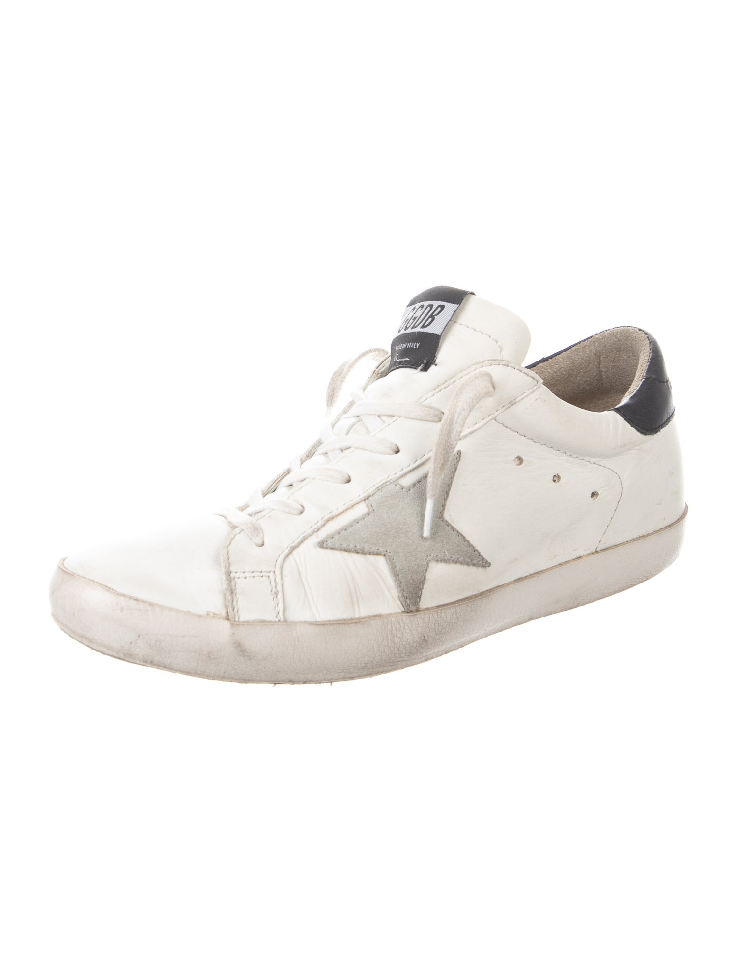 Golden Goose Leather Colorblock Pattern Sneakers