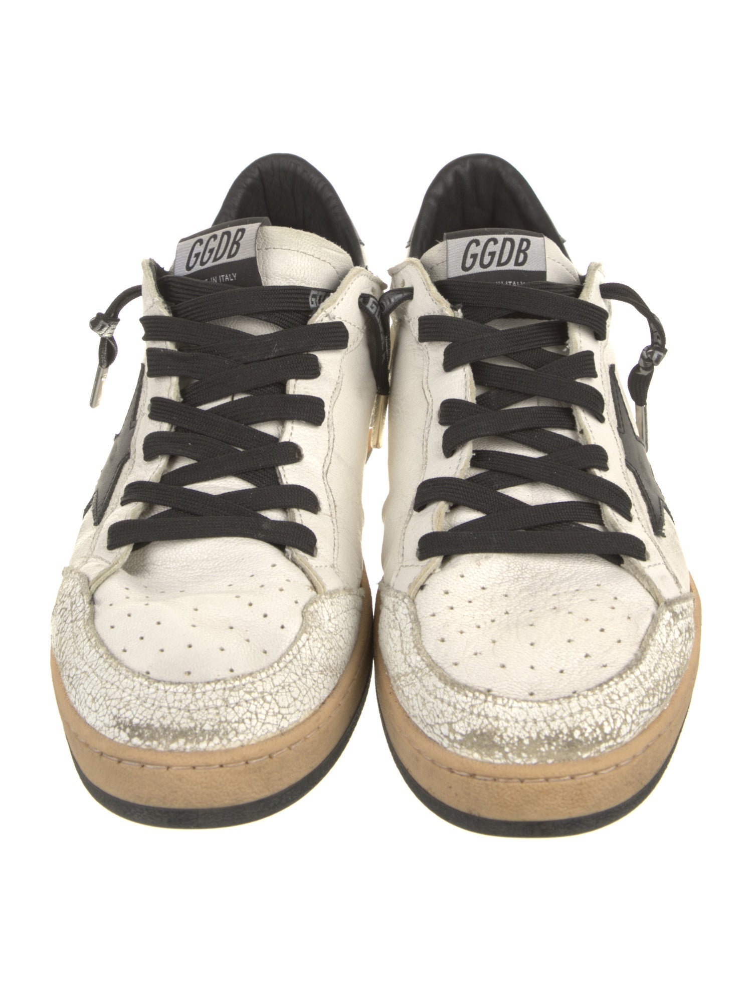 Golden Goose Leather Distressed Accents Sneakers