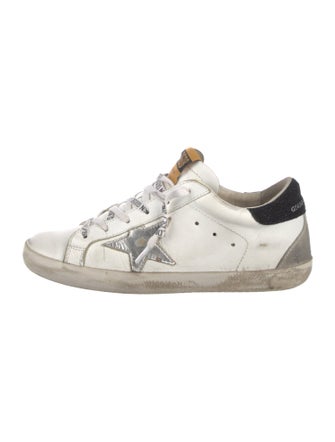 Golden Goose Leather Distressed Accents Sneakers