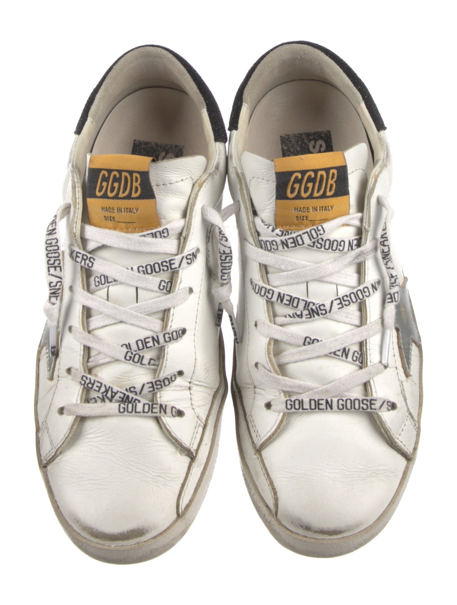 Golden Goose Leather Distressed Accents Sneakers