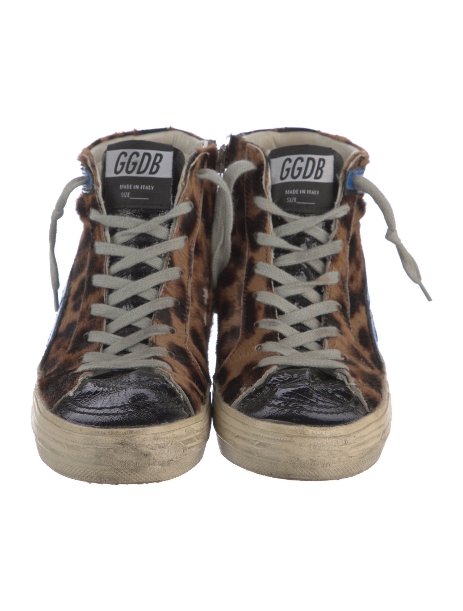 Golden Goose Ponyhair Animal Print Sneakers