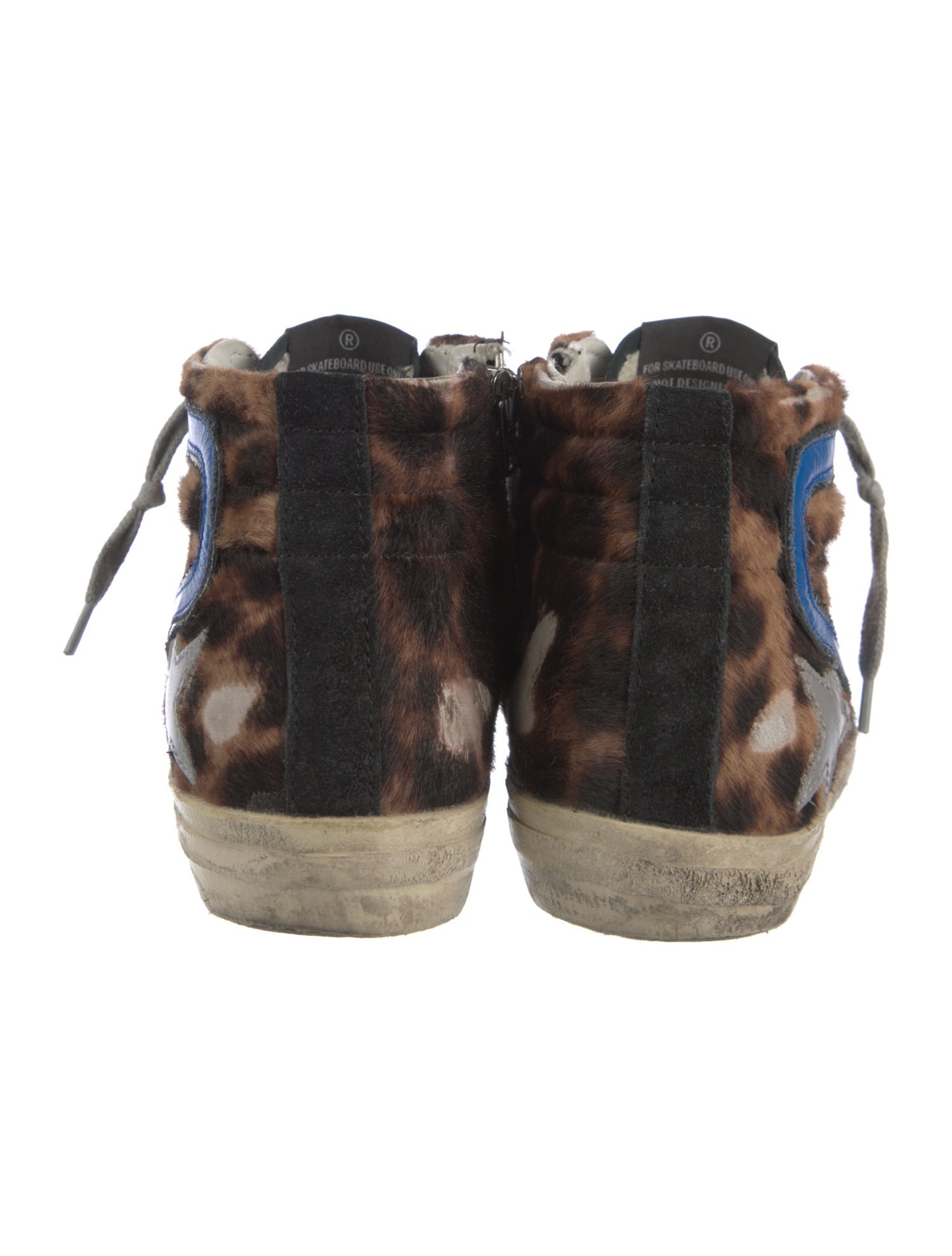 Golden Goose Ponyhair Animal Print Sneakers