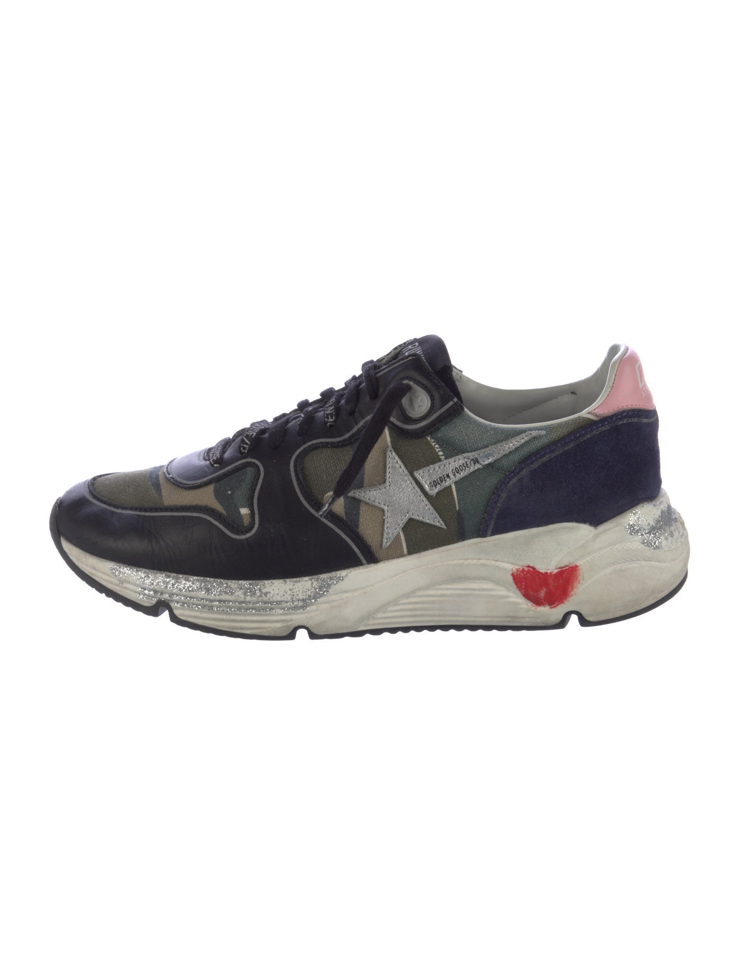 Golden Goose Canvas Printed Sneakers
