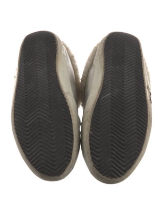 Golden Goose Leather Graphic Print Mules