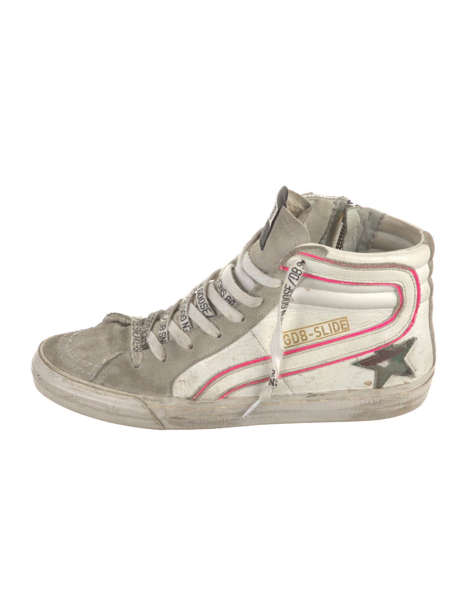 Golden Goose Leather Printed Sneakers