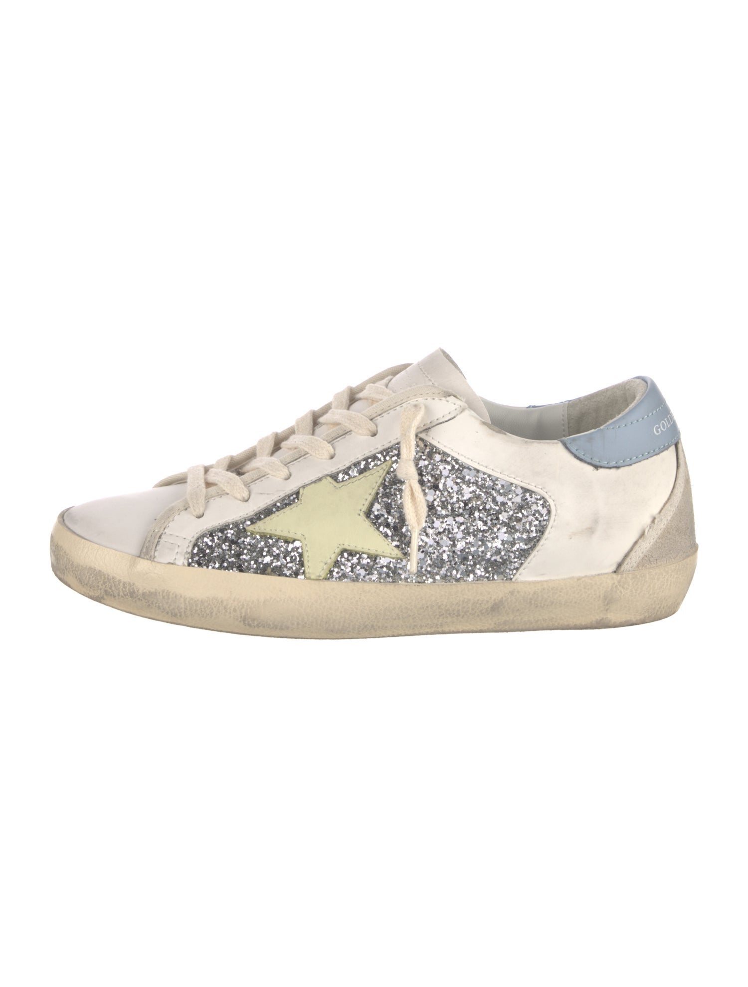 Golden Goose Leather Printed Sneakers