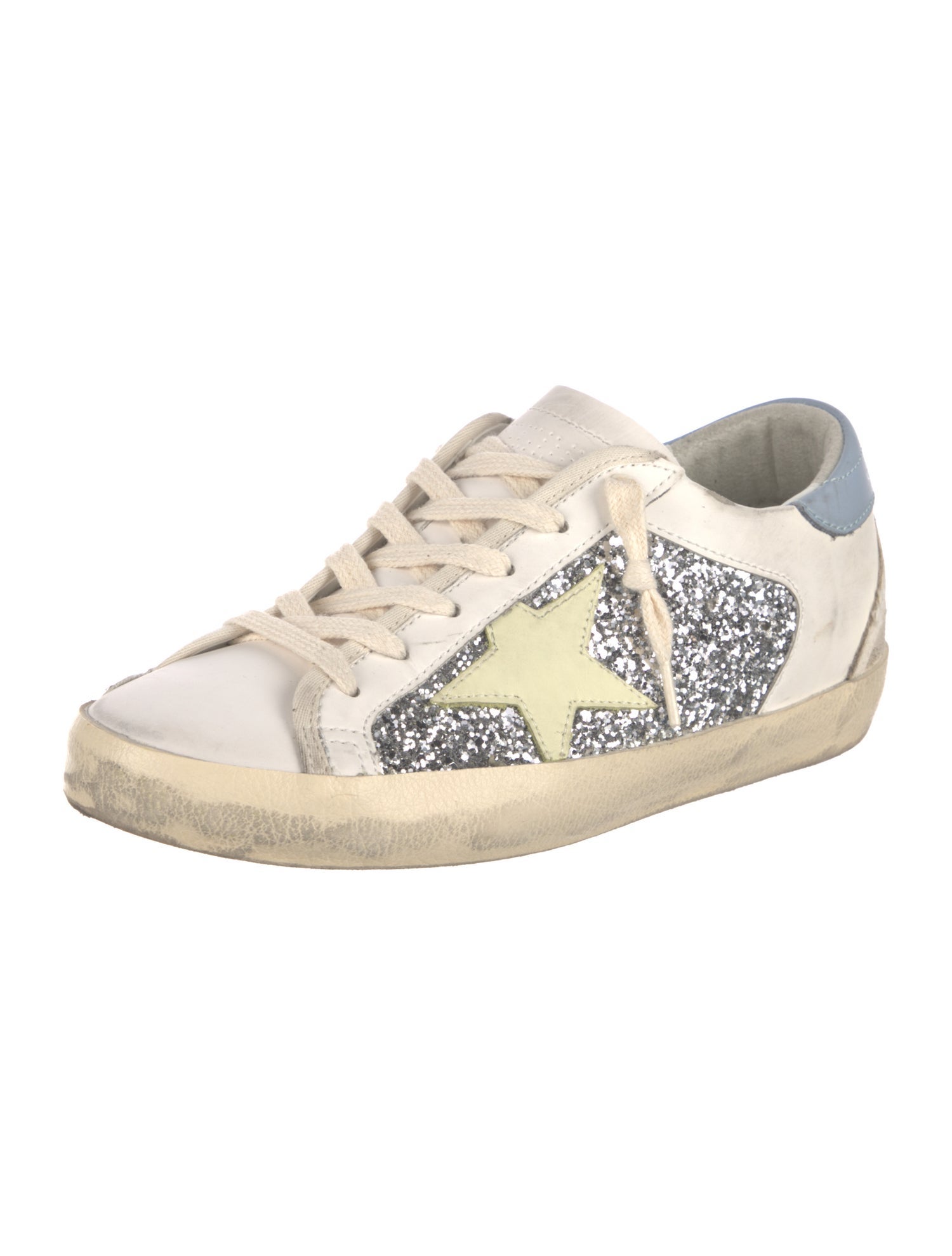 Golden Goose Leather Printed Sneakers