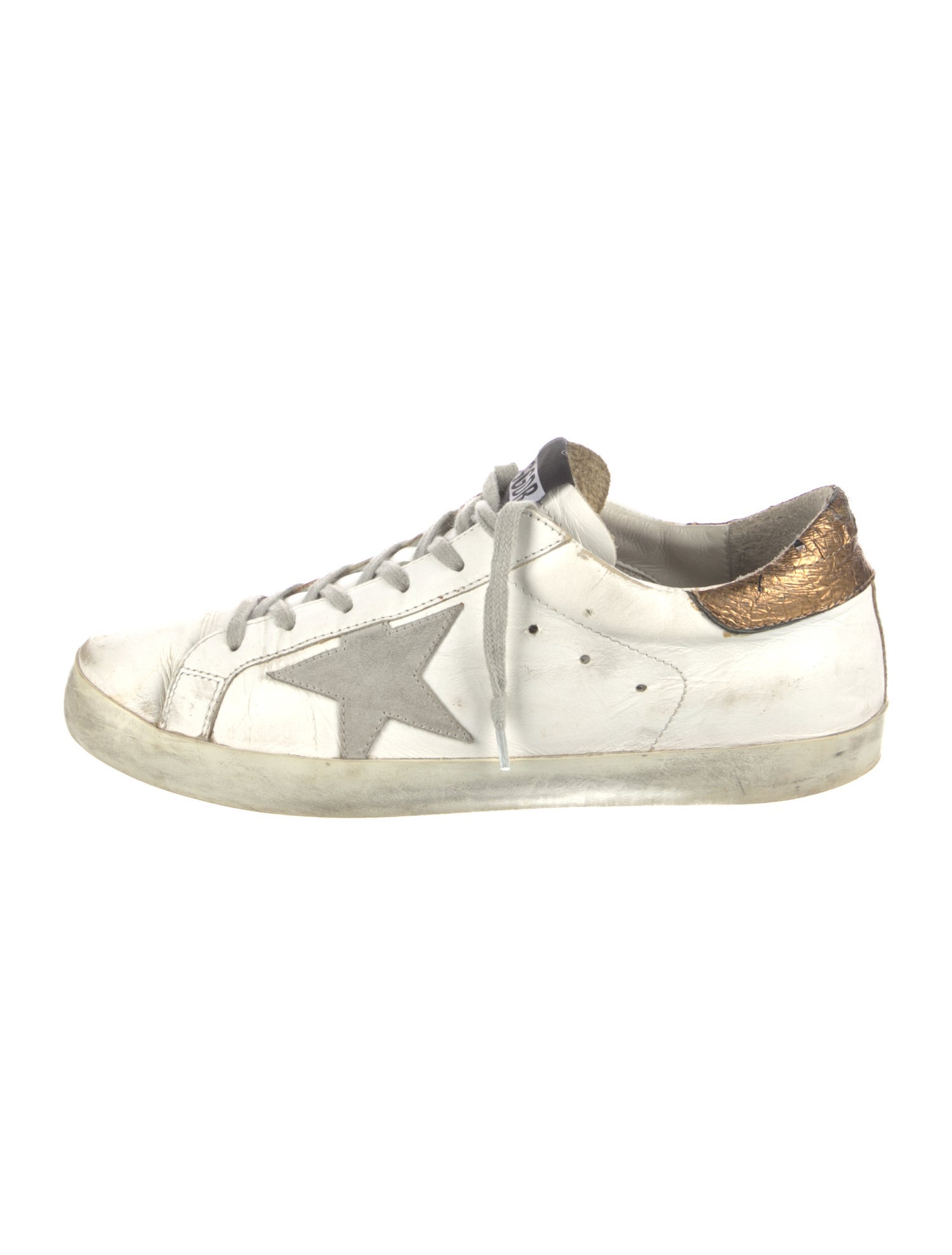 Golden Goose Leather Printed Sneakers