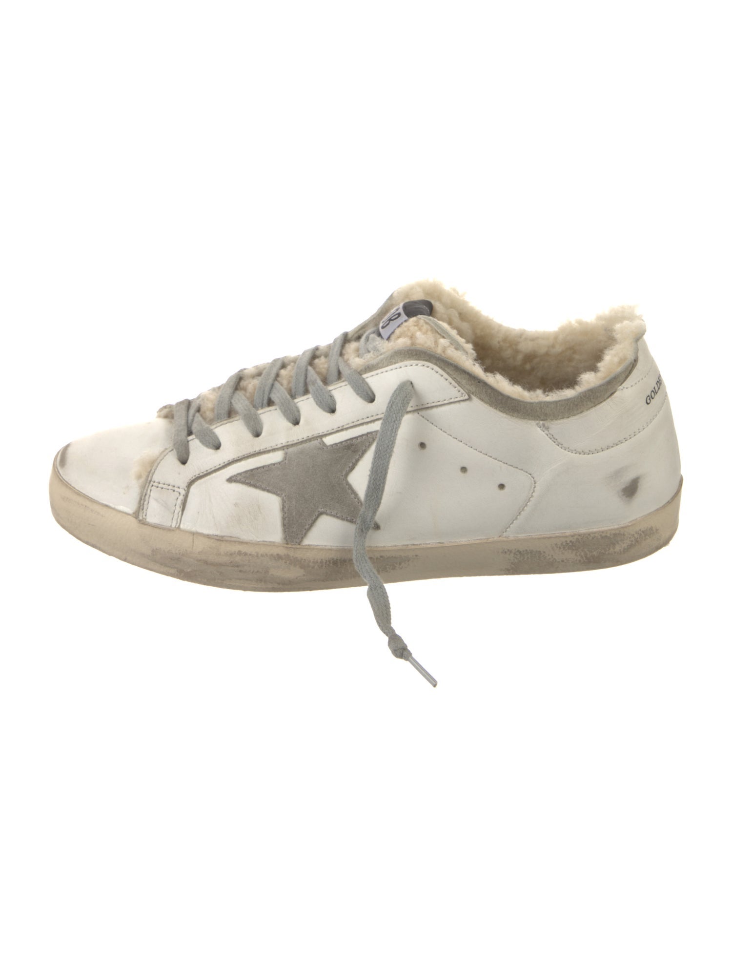 Golden Goose Leather Graphic Print Sneakers