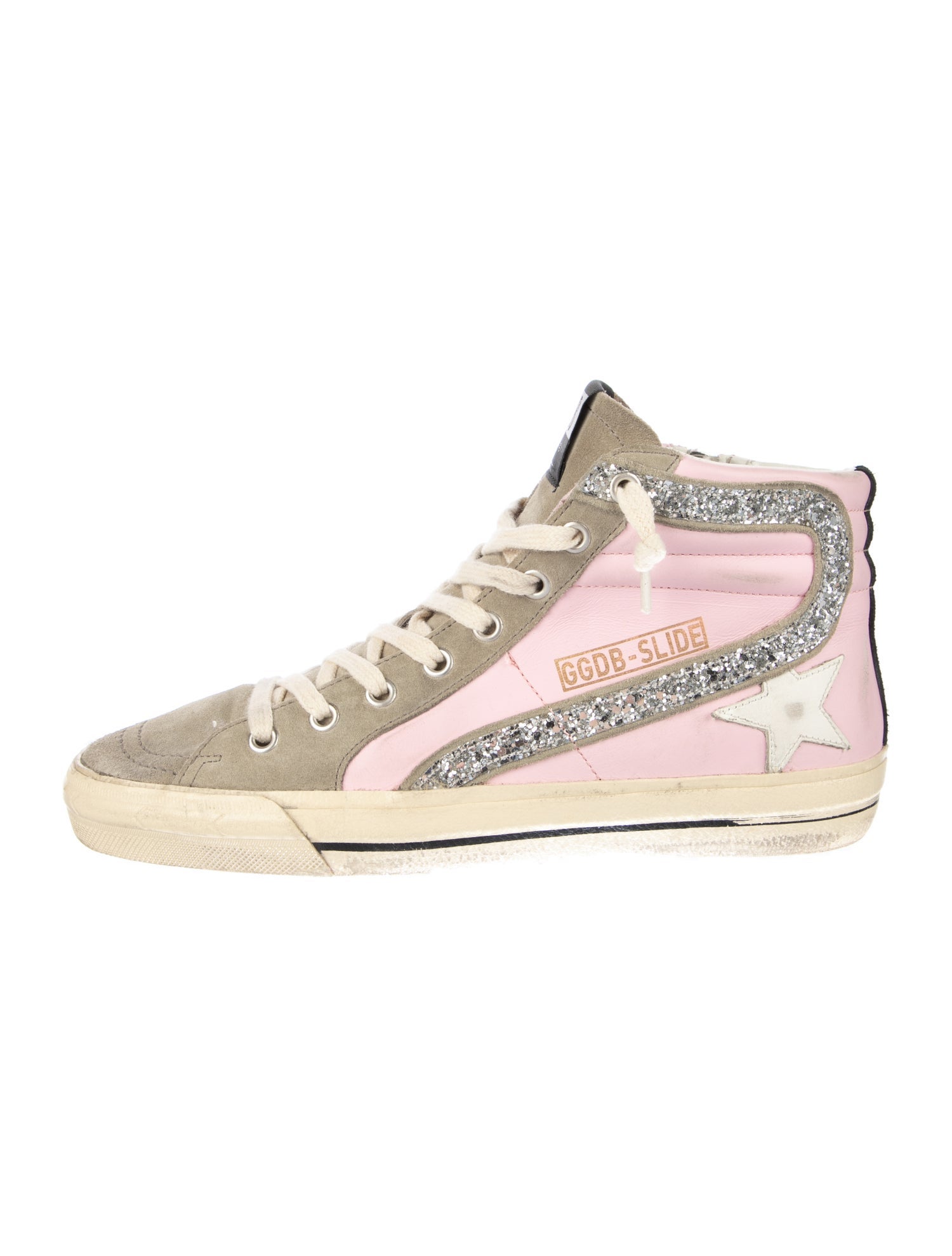 Golden Goose Leather Printed Sneakers