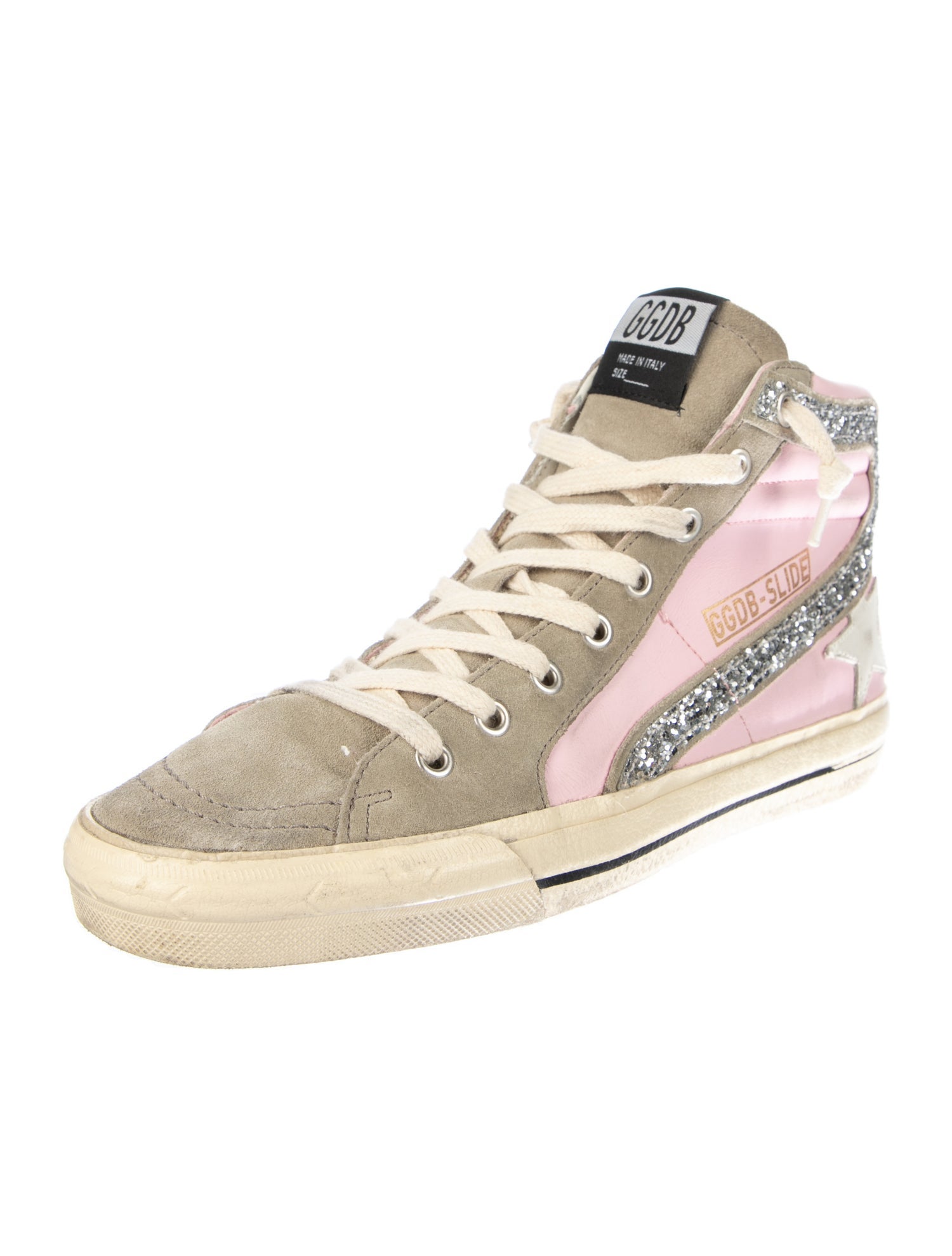 Golden Goose Leather Printed Sneakers