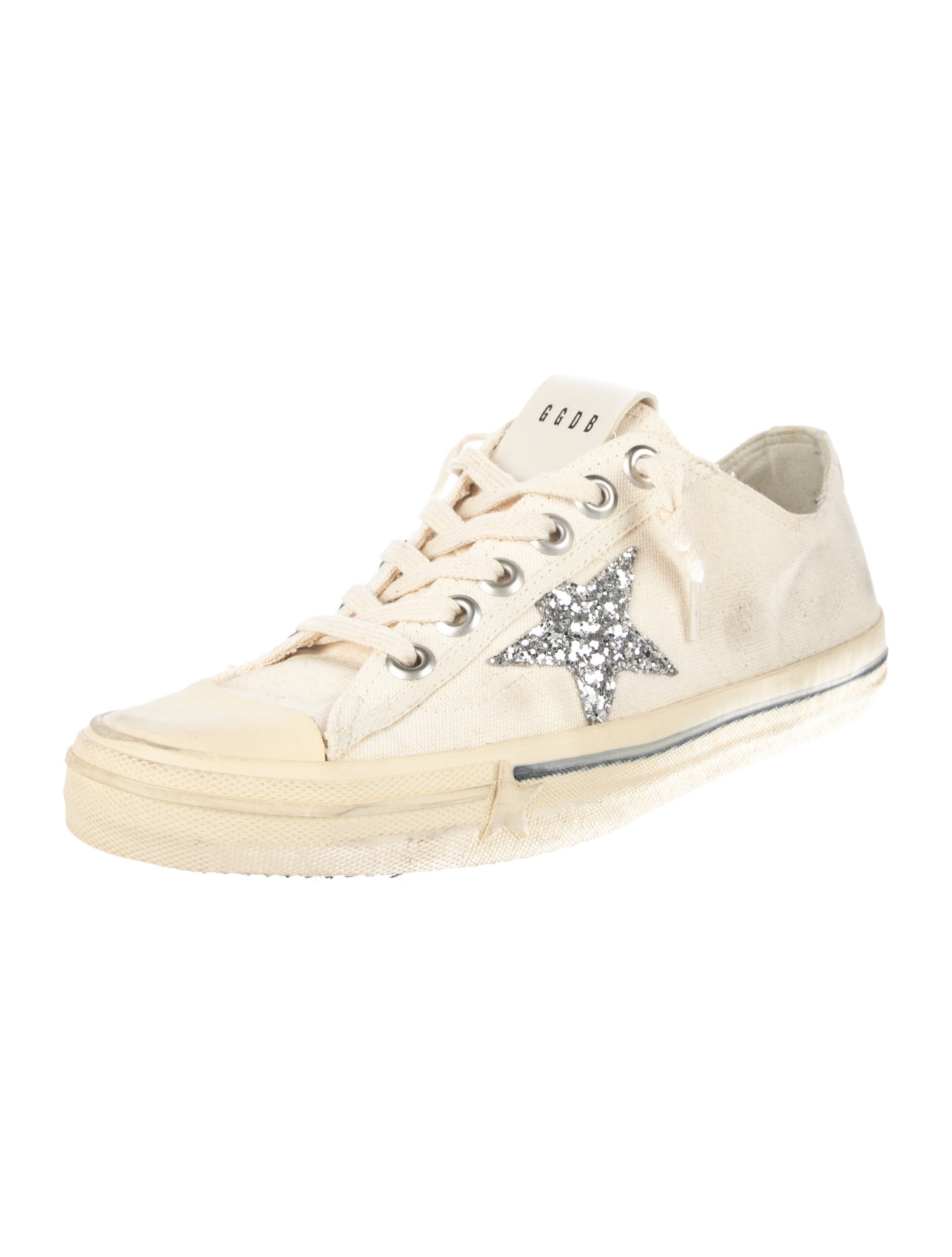 Golden Goose Canvas Distressed Accents Sneakers