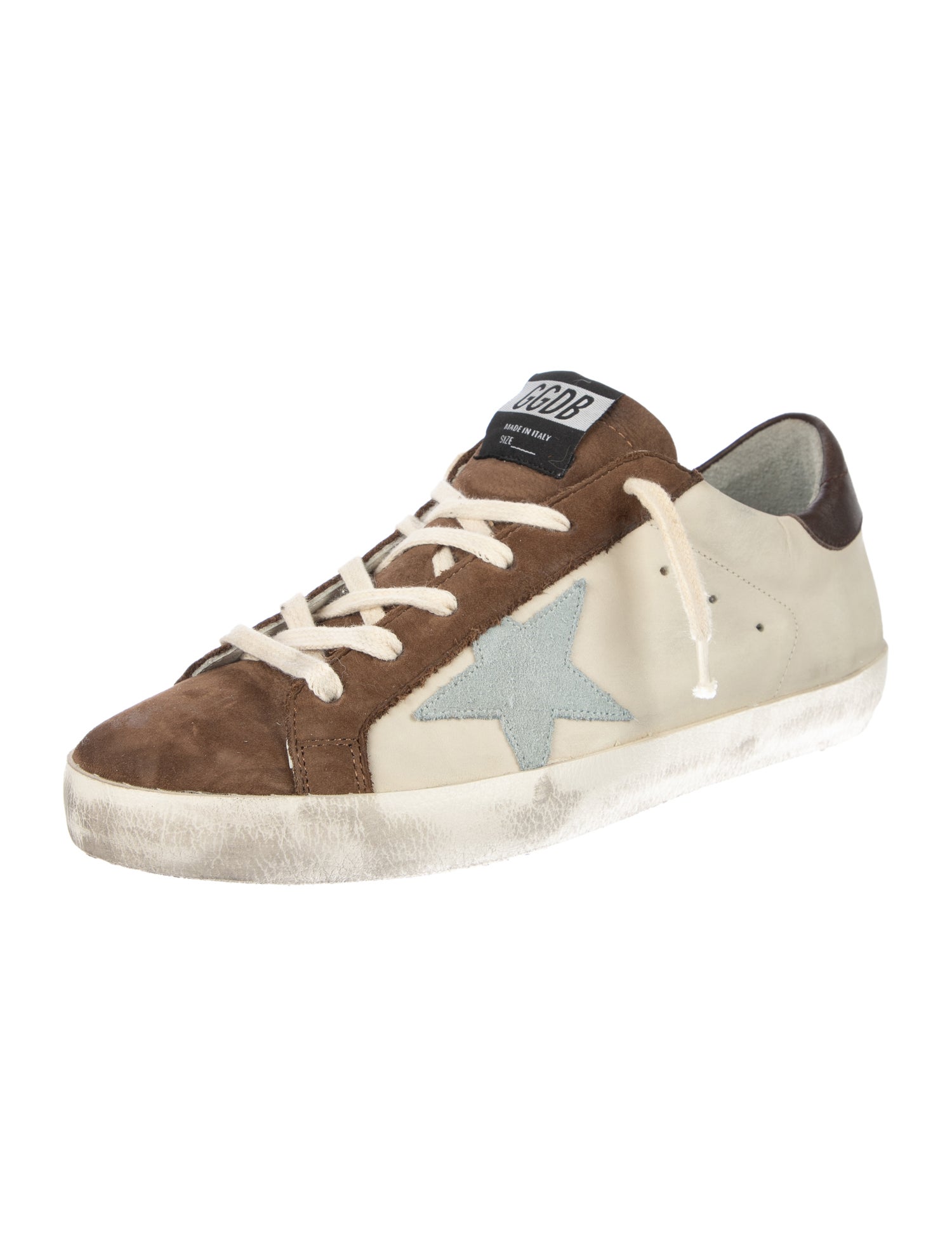 Golden Goose Leather Distressed Accents Sneakers
