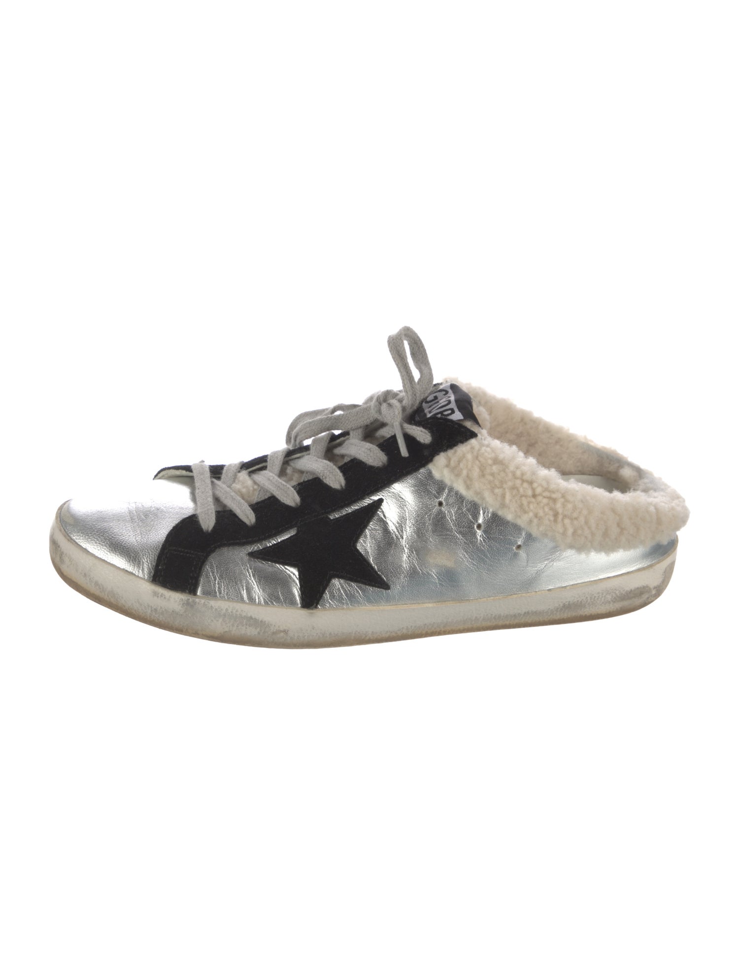 Golden Goose Leather Printed Sneakers
