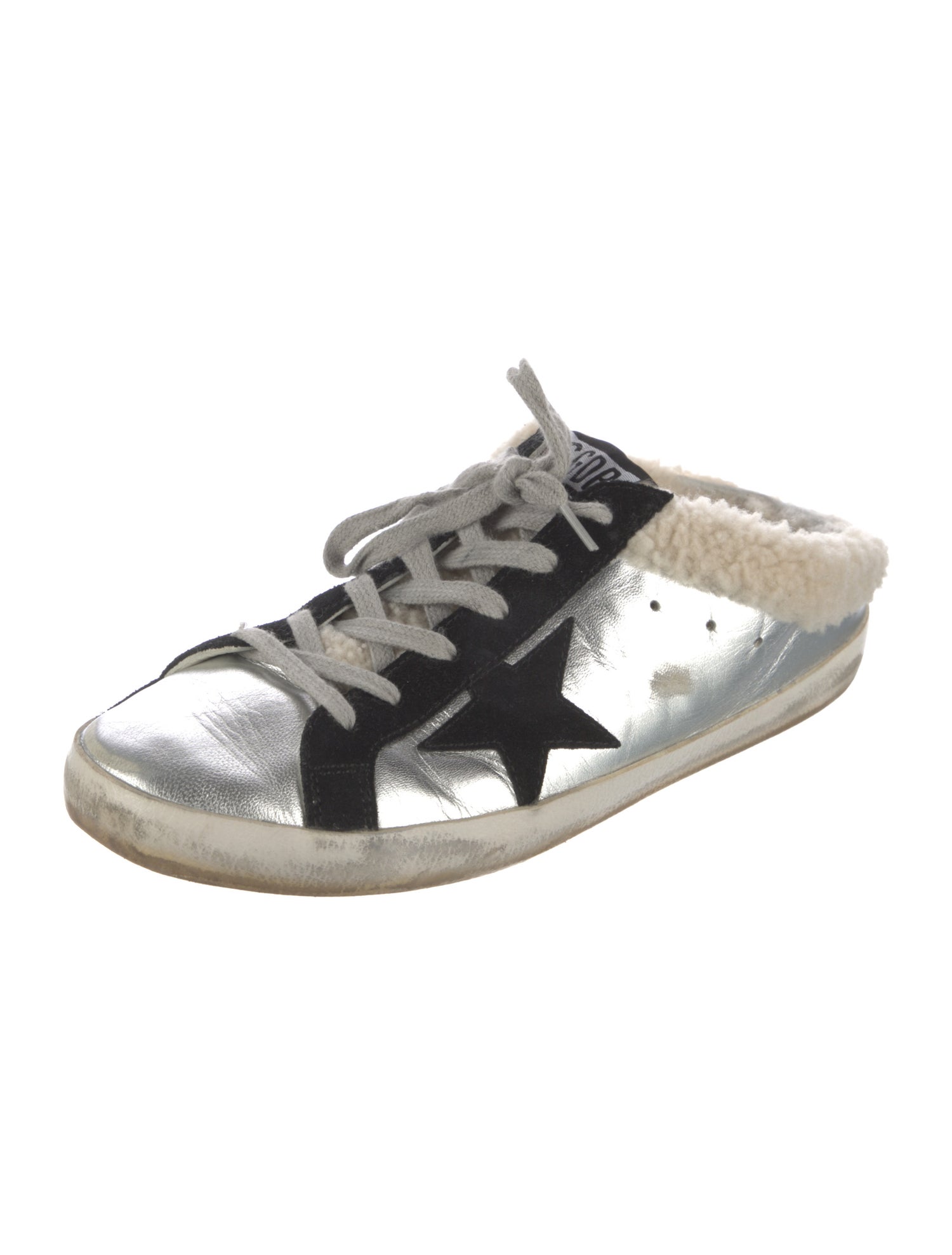 Golden Goose Leather Printed Sneakers
