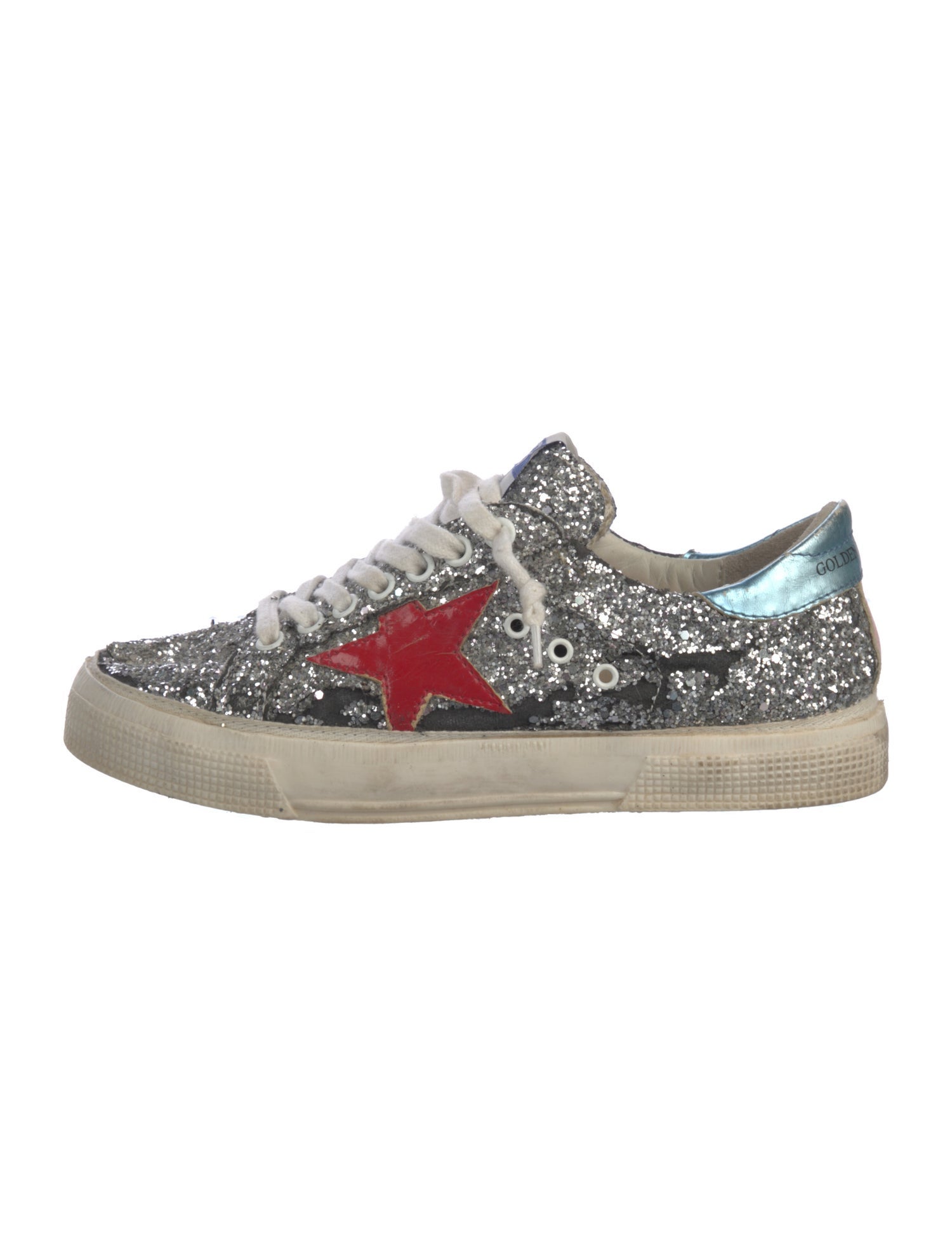 Golden Goose Glitter Printed Sneakers