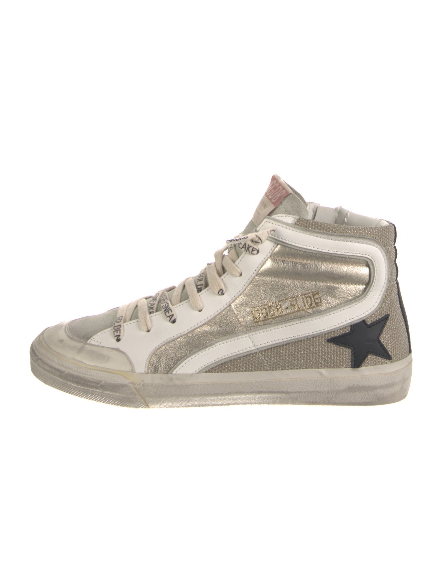 Golden Goose Leather Glitter Accents Sneakers