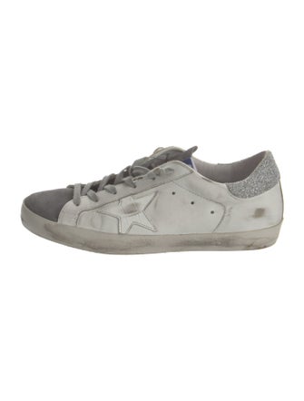 Golden Goose Leather Printed Sneakers