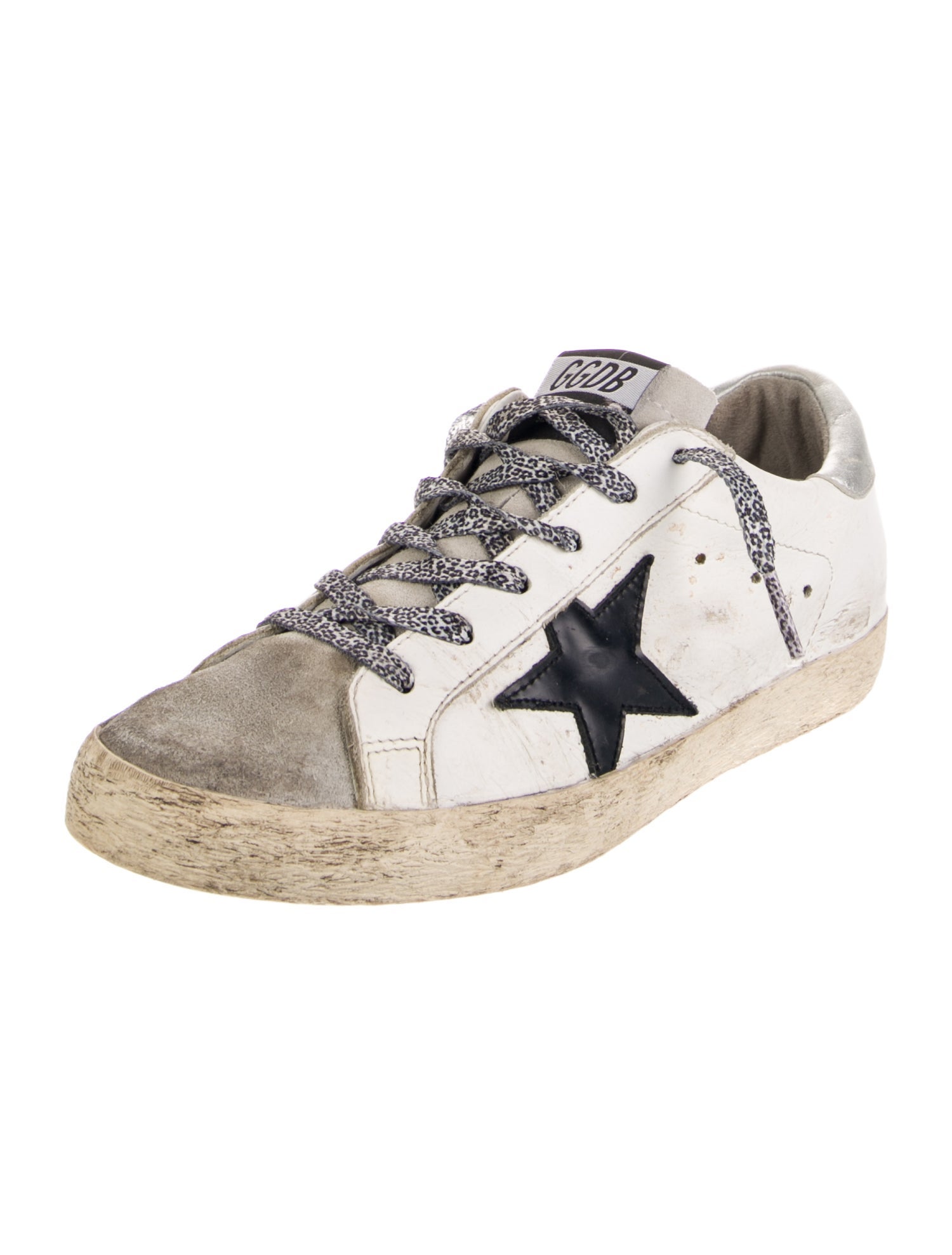 Golden Goose Leather Printed Sneakers