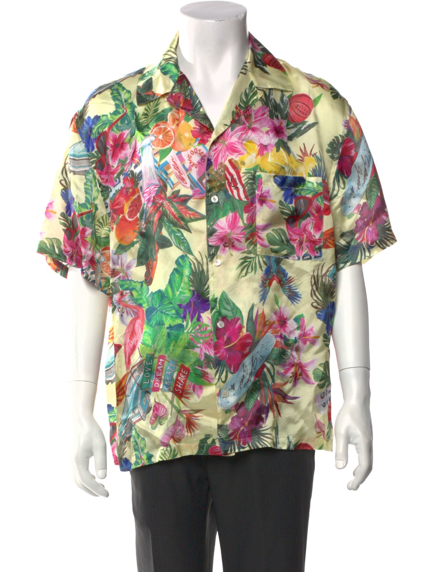 Golden Goose Floral Print Short Sleeve Shirt