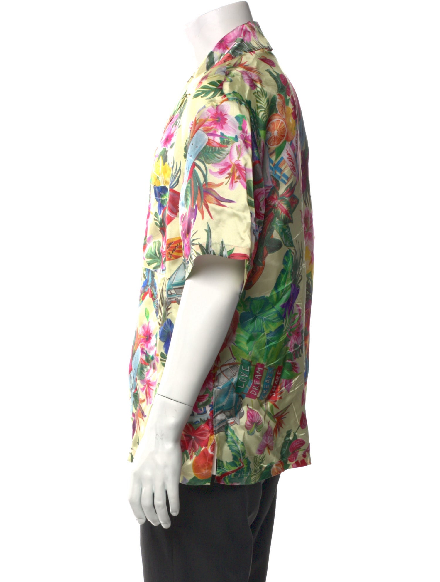 Golden Goose Floral Print Short Sleeve Shirt