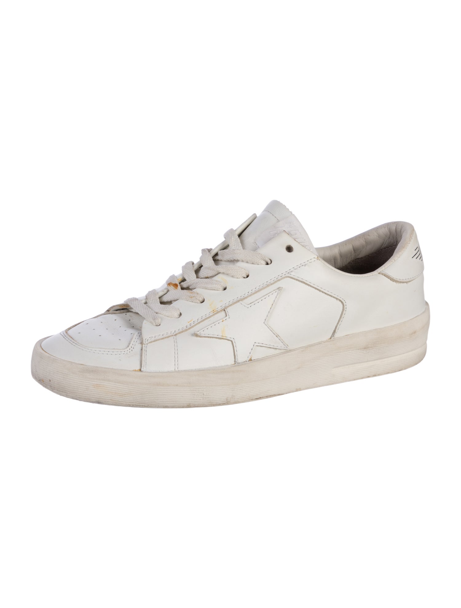 Golden Goose Leather Distressed Accents Sneakers