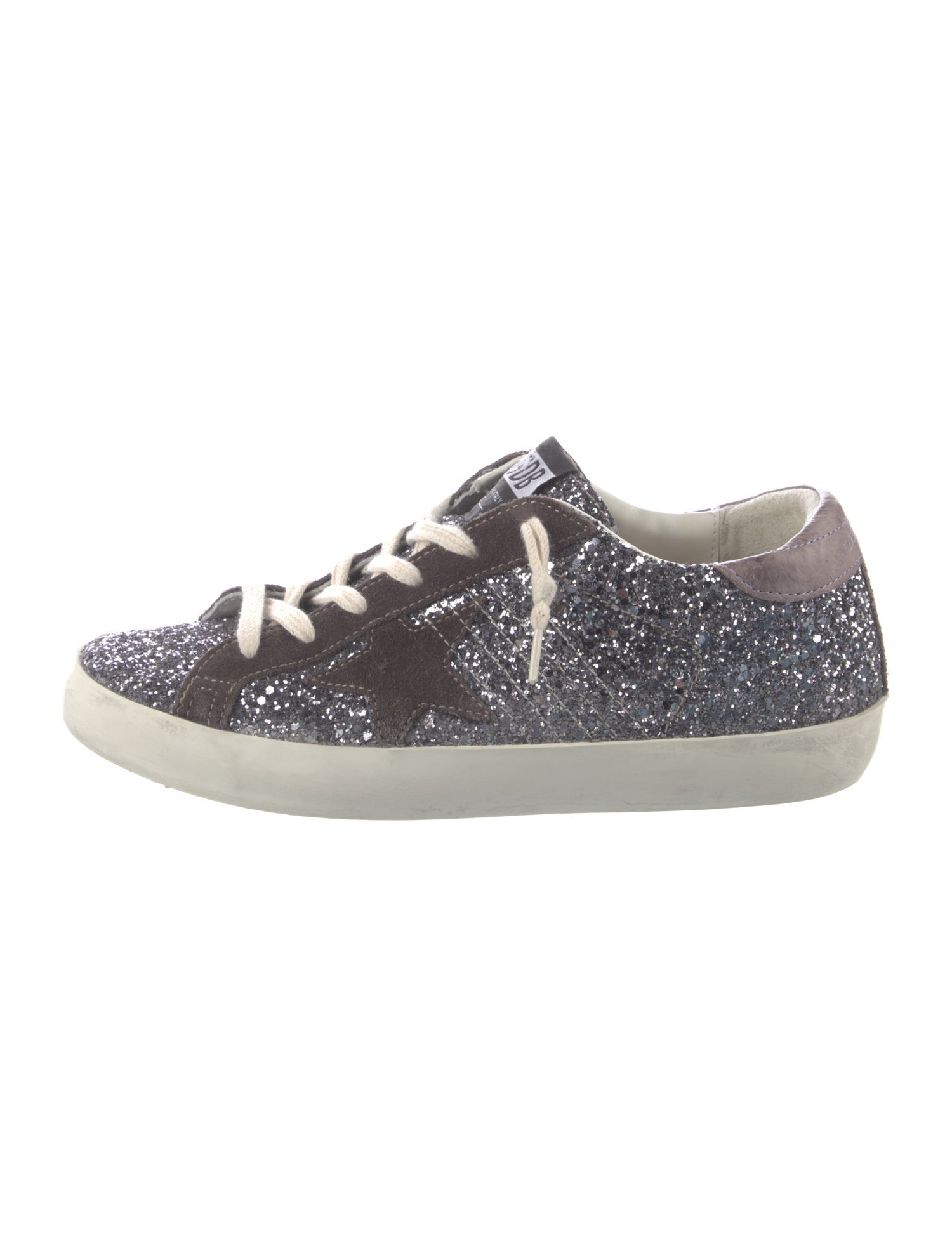Golden Goose Glitter Distressed Accents Sneakers