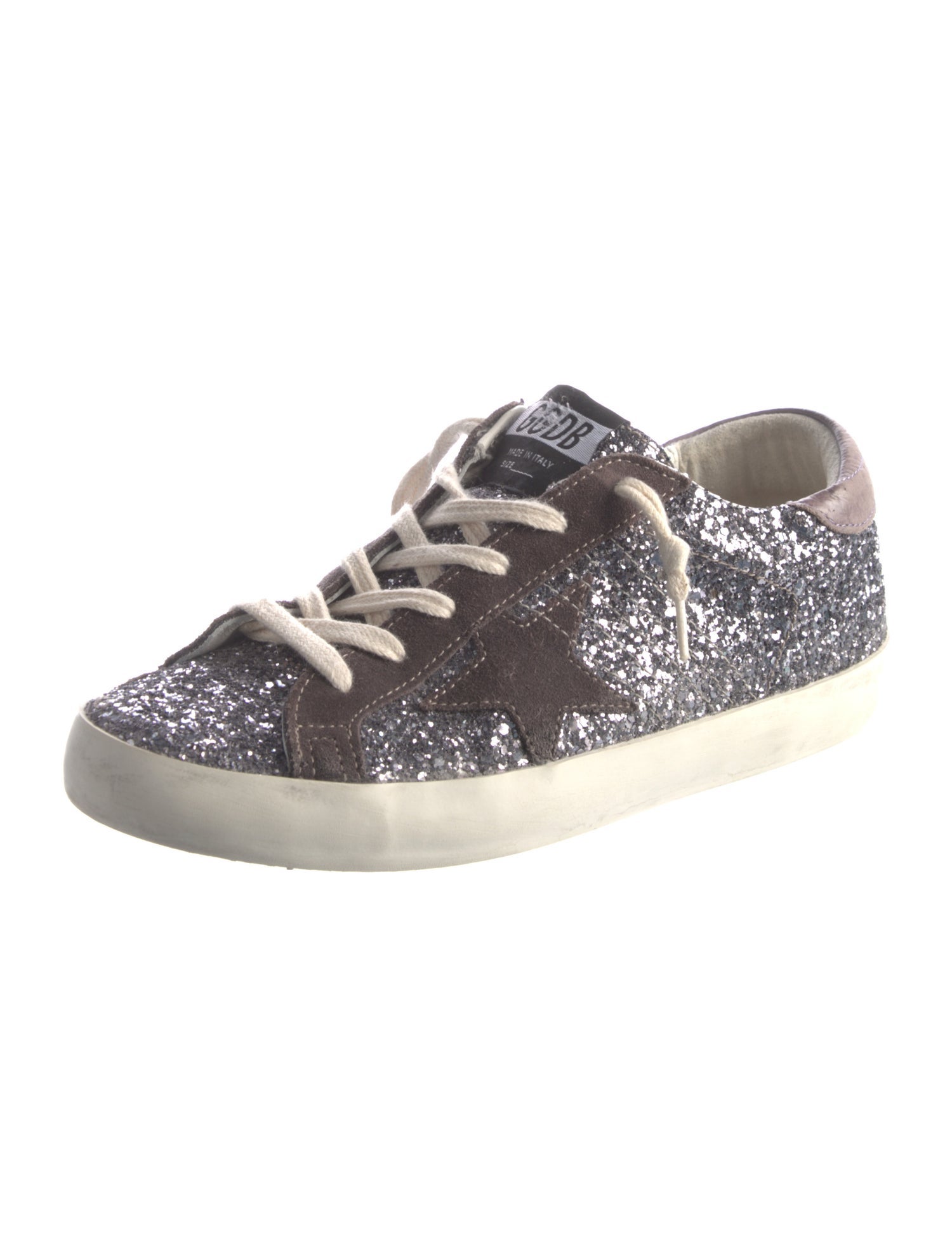 Golden Goose Glitter Distressed Accents Sneakers
