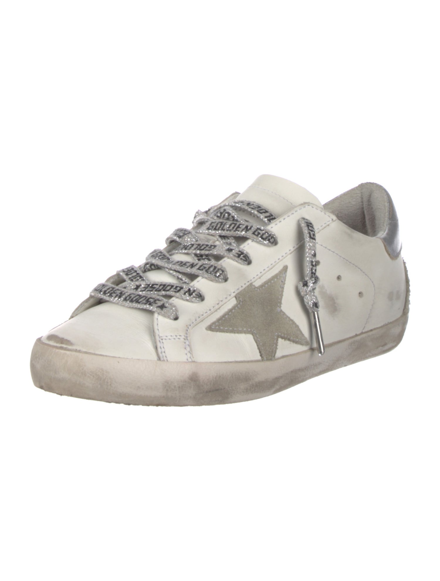 Golden Goose Leather Distressed Accents Sneakers