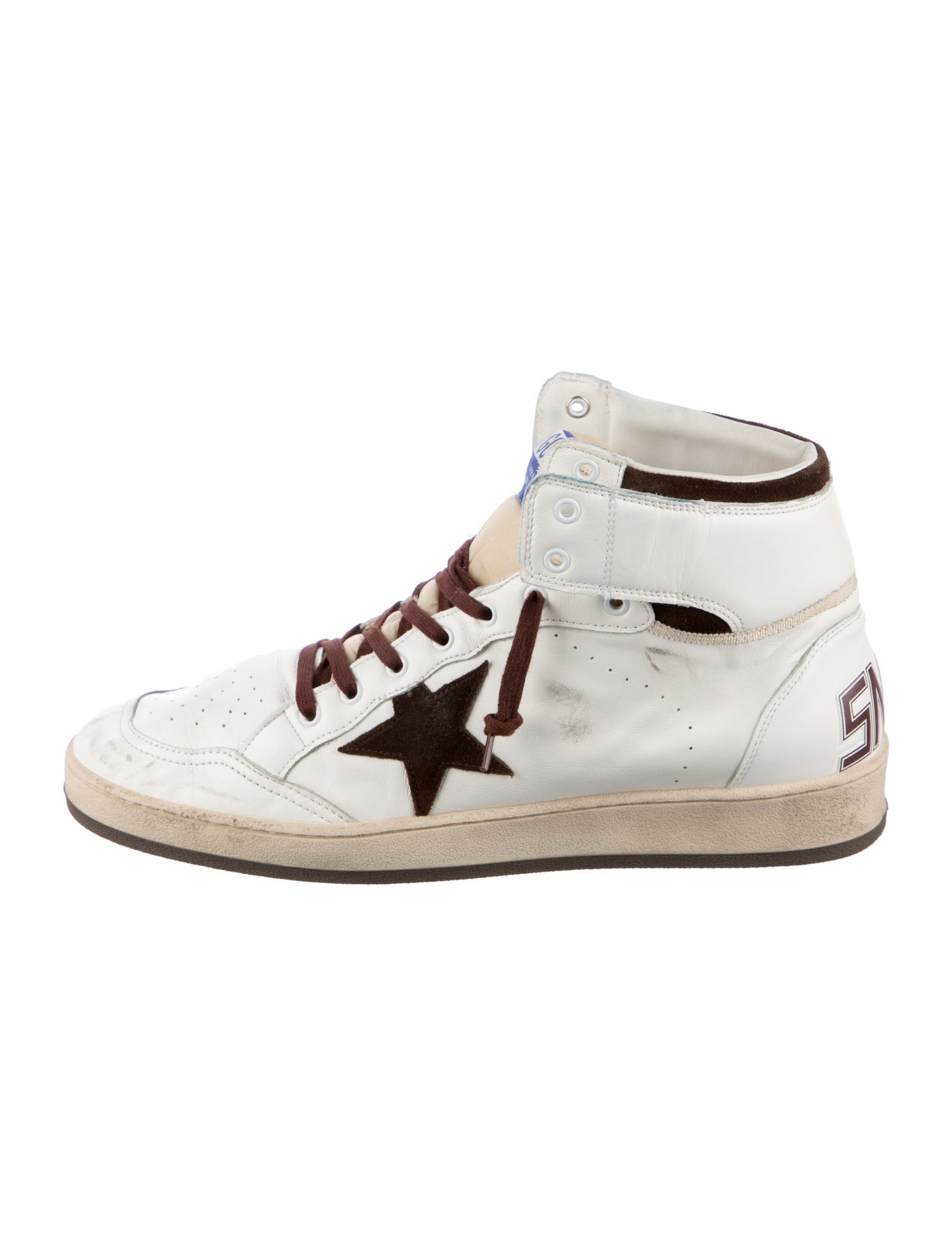 Golden Goose Leather Printed Sneakers