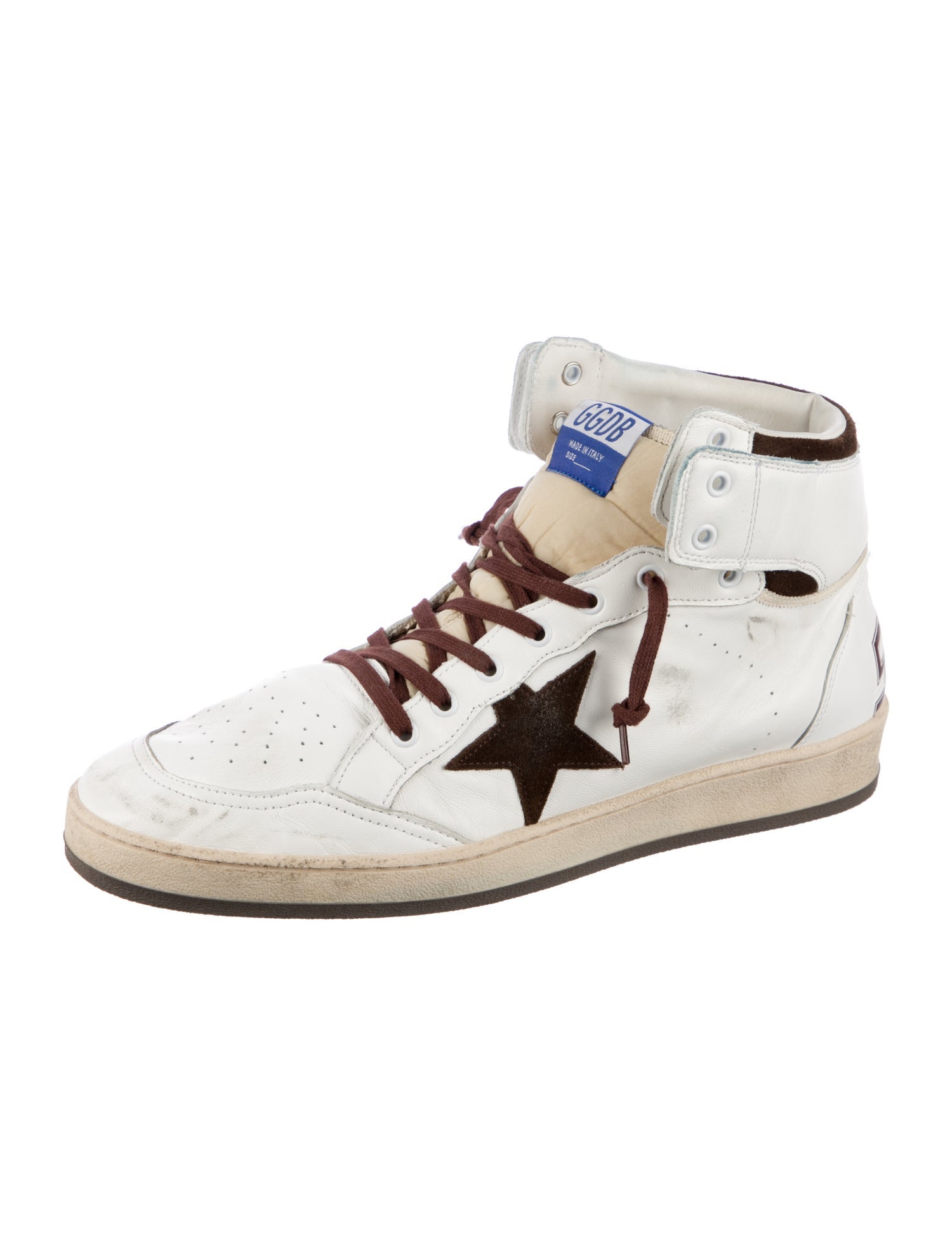 Golden Goose Leather Printed Sneakers