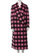 Golden Goose Virgin Wool Plaid Print Coat