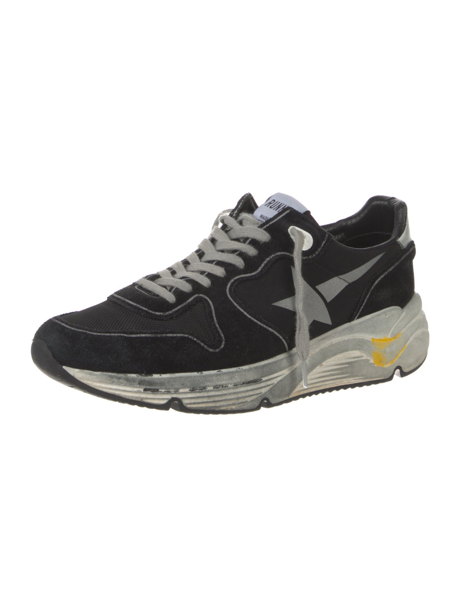 Golden Goose Suede Colorblock Pattern Sneakers