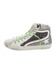 Golden Goose Leather Animal Print Sneakers